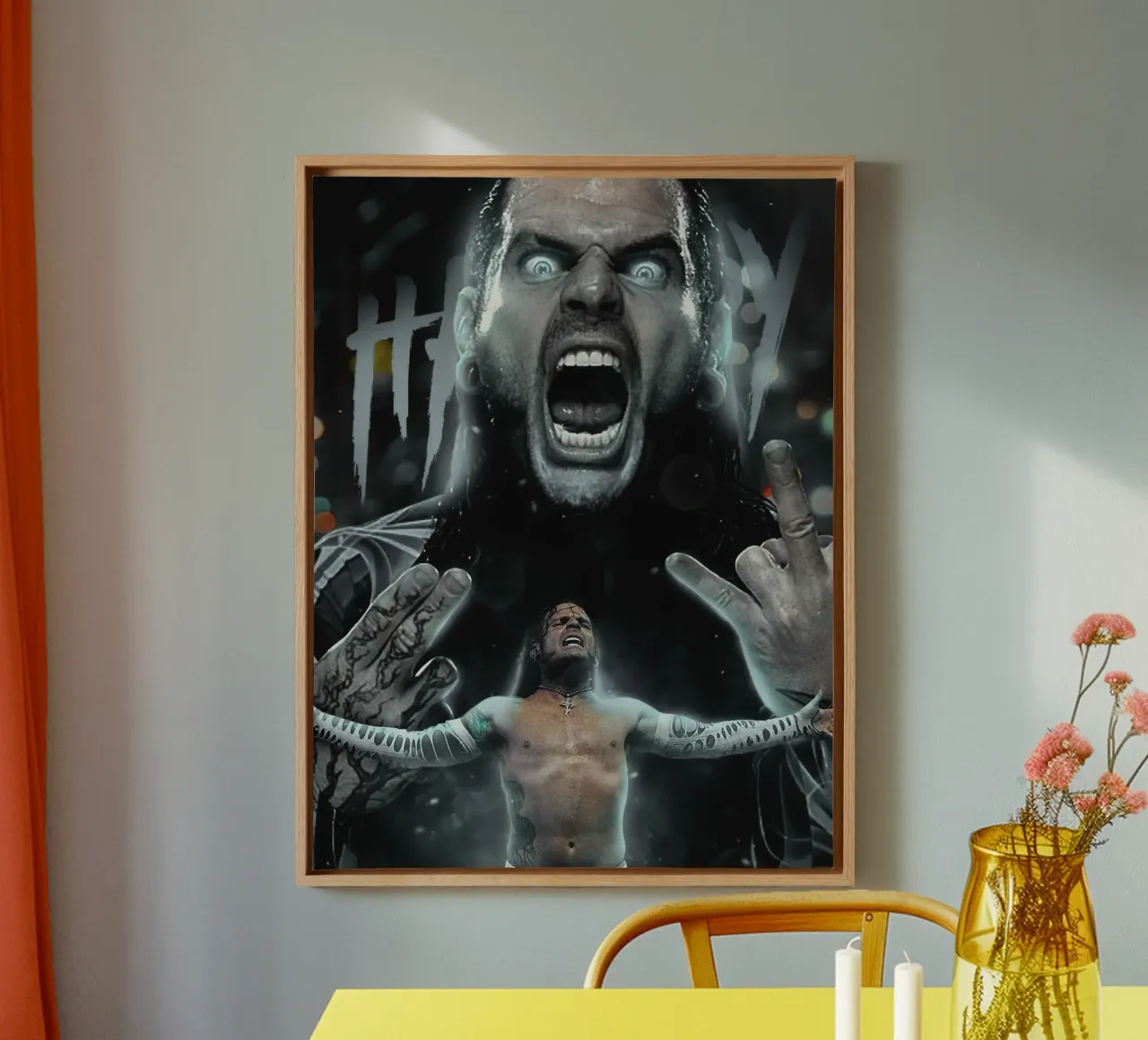 Jeff Hardy tela con Cornice a cassetta da Musadad Shop