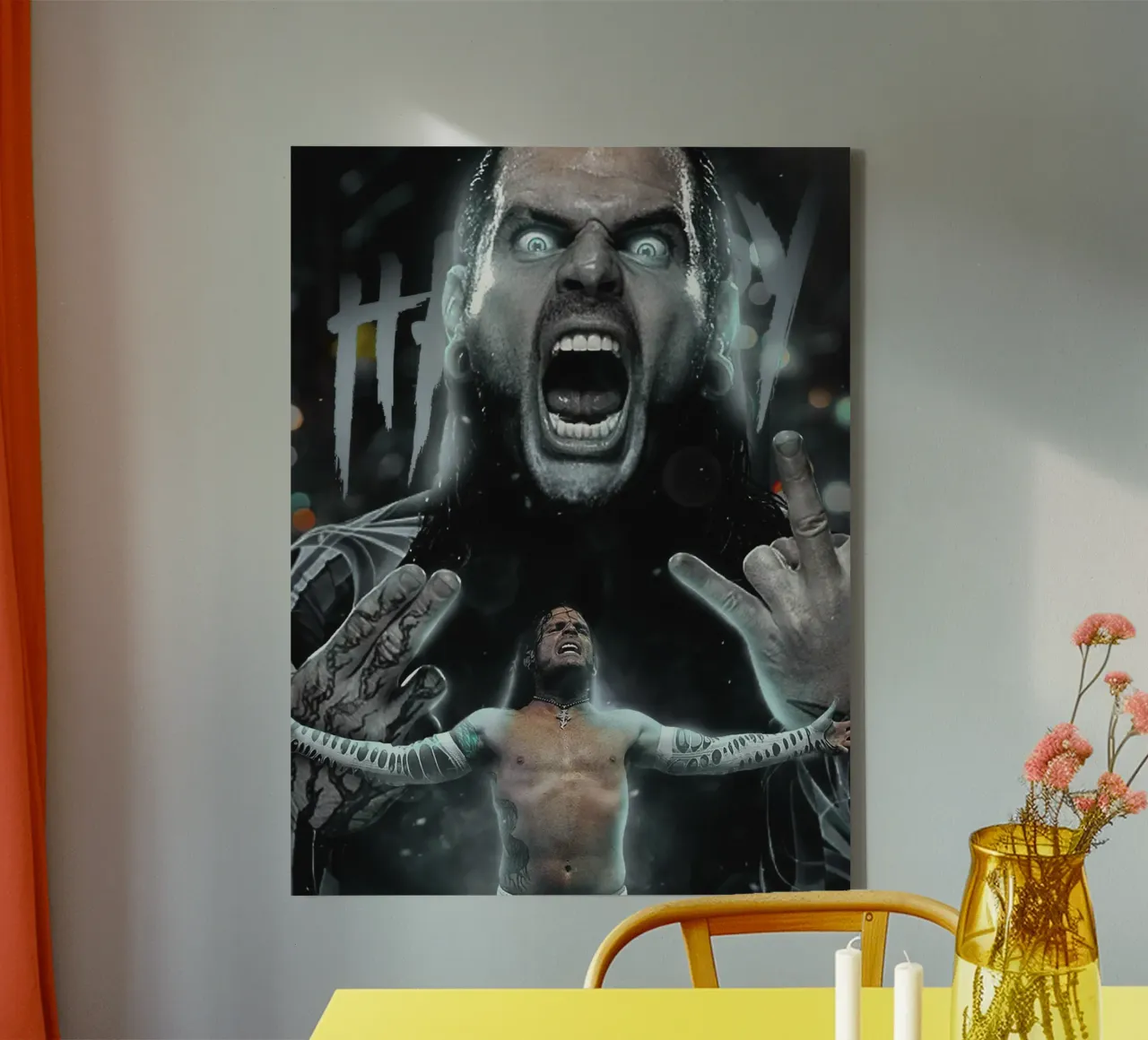 Jeff Hardy tela con Cornice a cassetta da Musadad Shop