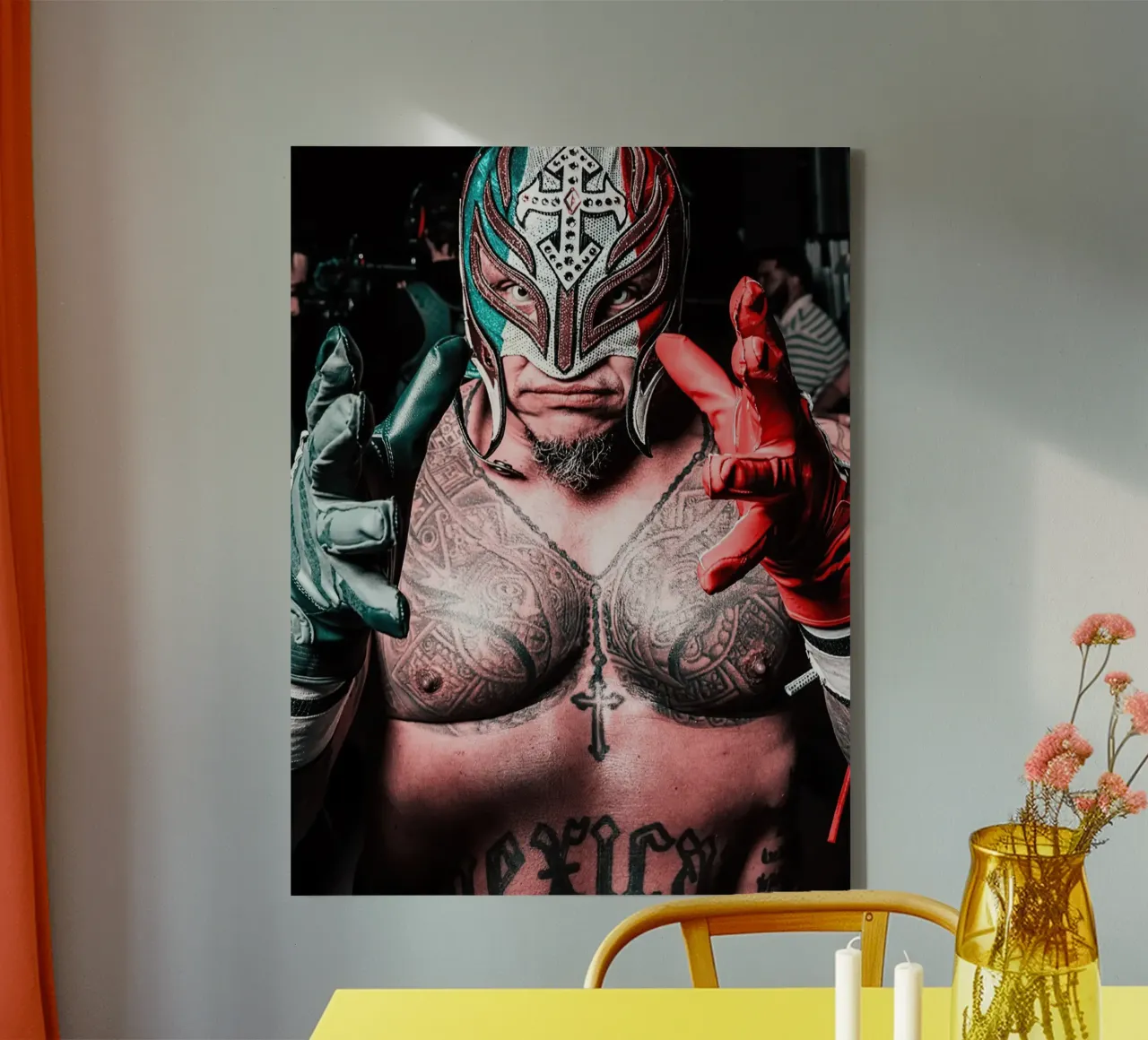 Rey Mysterio tela con Cornice a cassetta da Musadad Shop