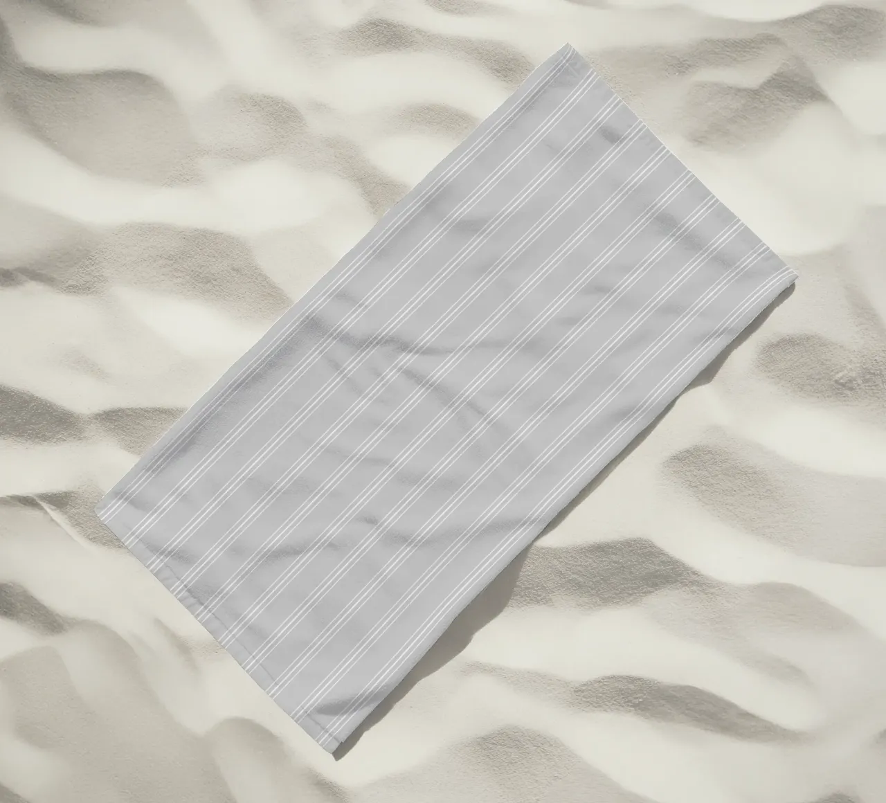 Minimal Classic Scandi a strisce miste | Bianco e grigio chiaro telo mare da Beauty in Simplicity