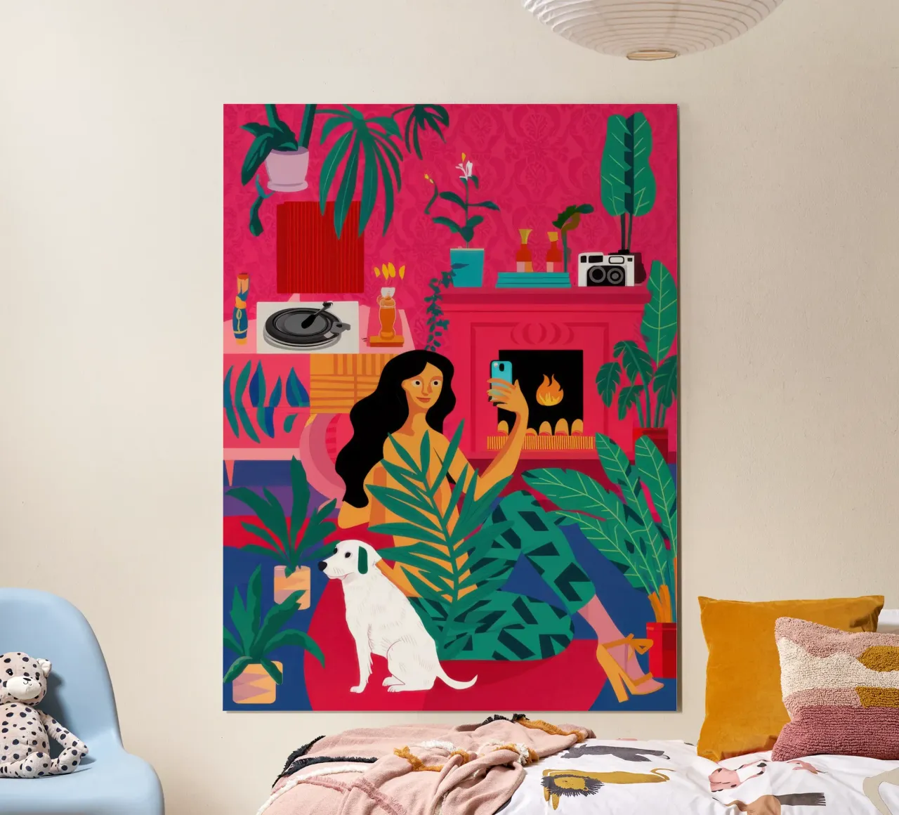 Compagno di camera cremisi poster con telaio in alluminio da Scaller Stars