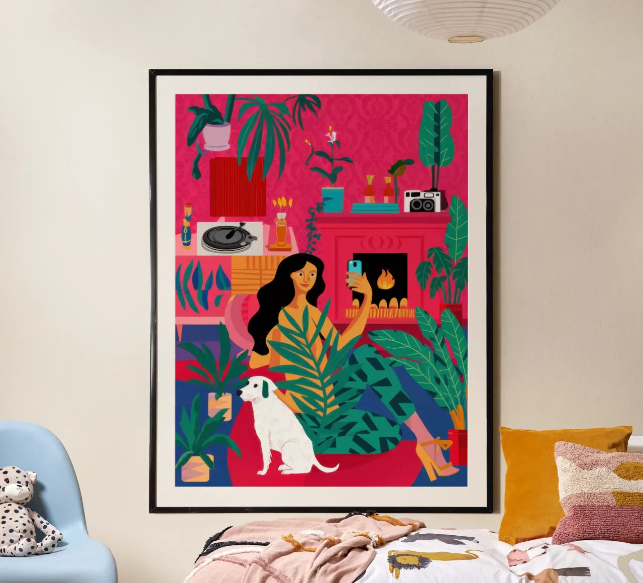 Compagno di camera cremisi poster con telaio in alluminio da Scaller Stars