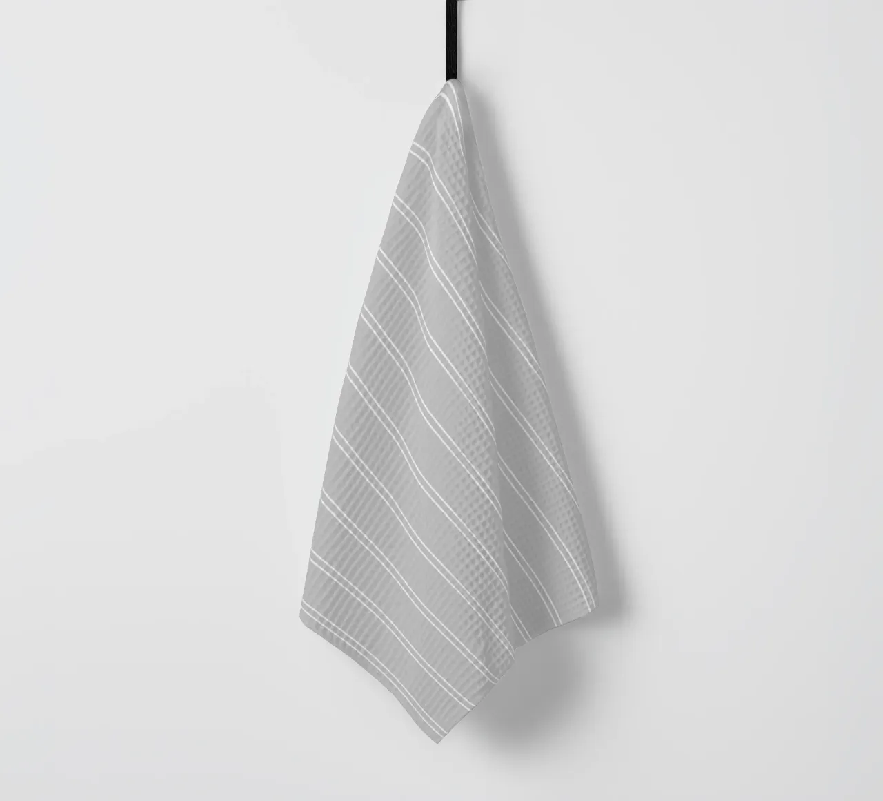 Minimal Basic Classic a doppie strisce bianche su grigio chiaro canovaccio da cucina da Beauty in Simplicity