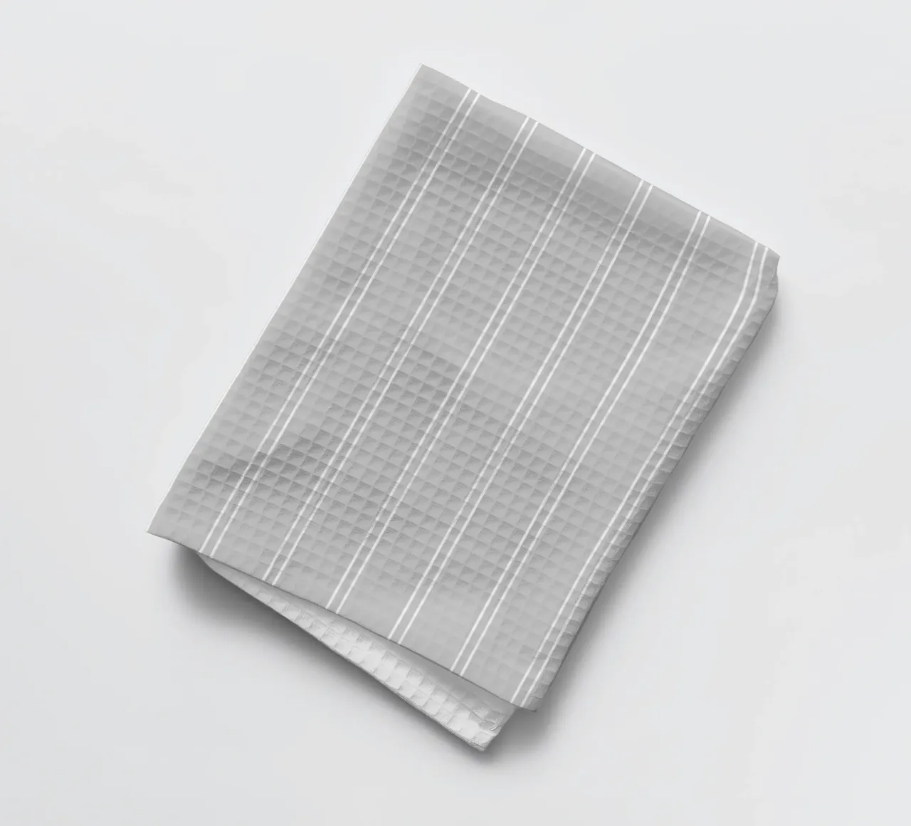 Minimal Basic Classic a doppie strisce bianche su grigio chiaro canovaccio da cucina da Beauty in Simplicity