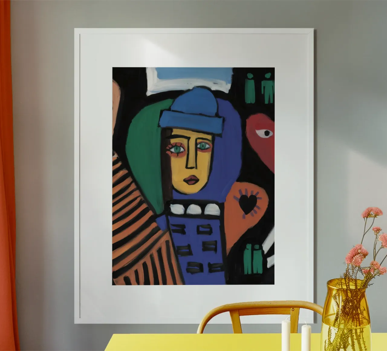 Blauw stedelijk Enigma poster van Nova Glaze
