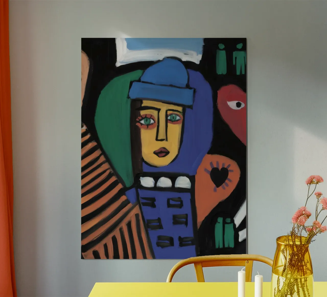 Blauw stedelijk Enigma poster van Nova Glaze