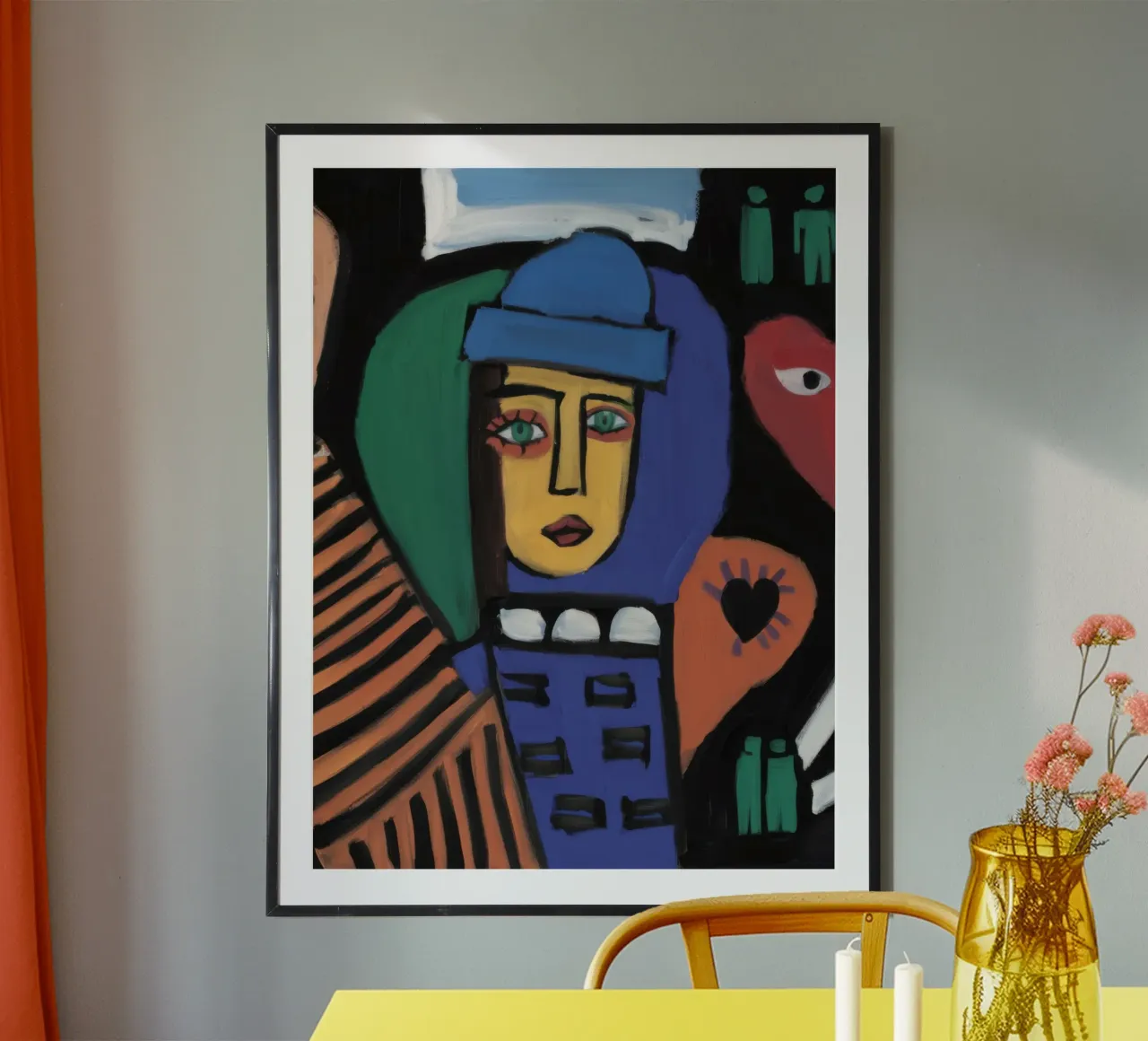 Blauw stedelijk Enigma poster van Nova Glaze