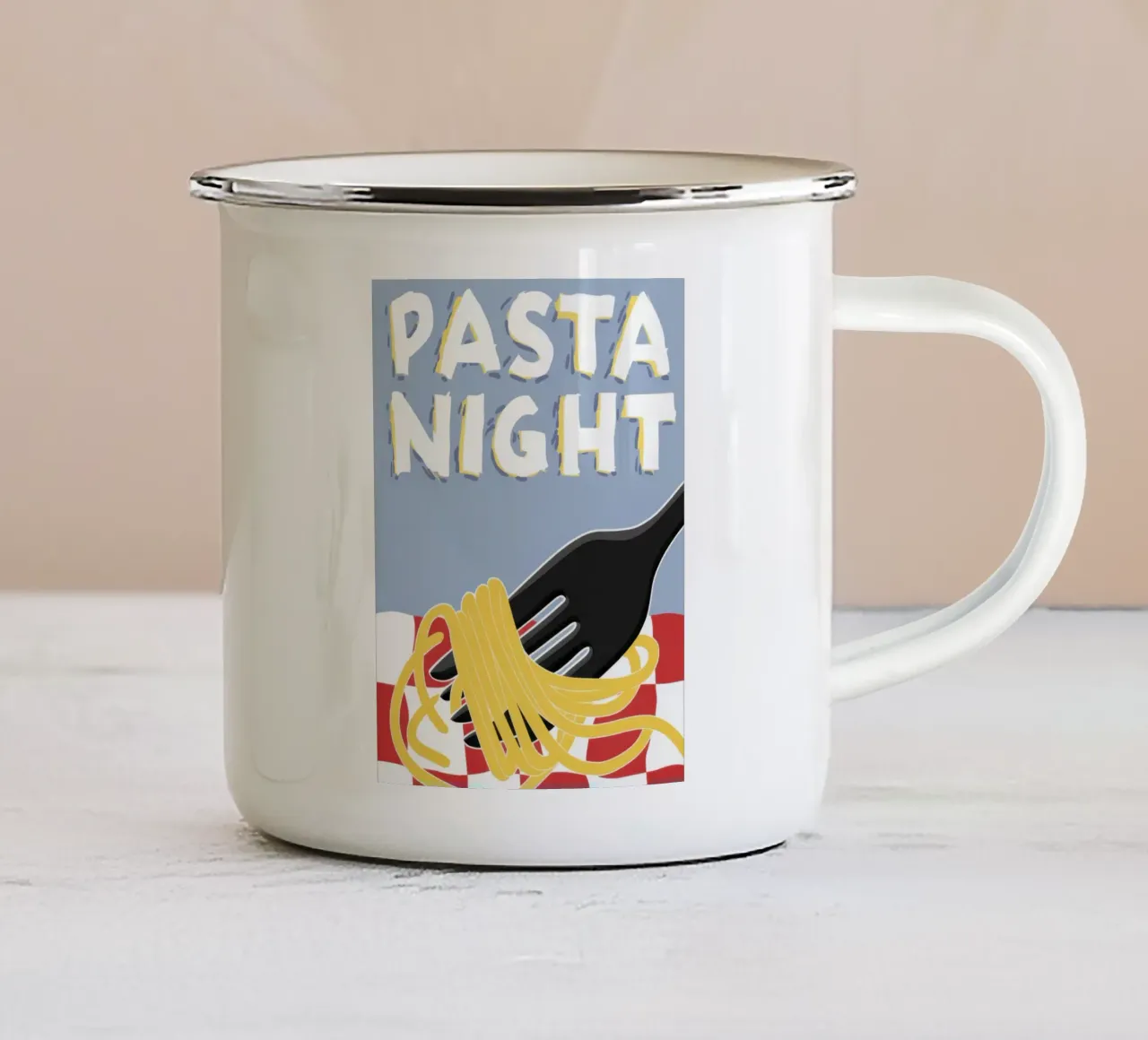 Ultimate Pasta Proclamation tazza in smalto da Nova Glaze