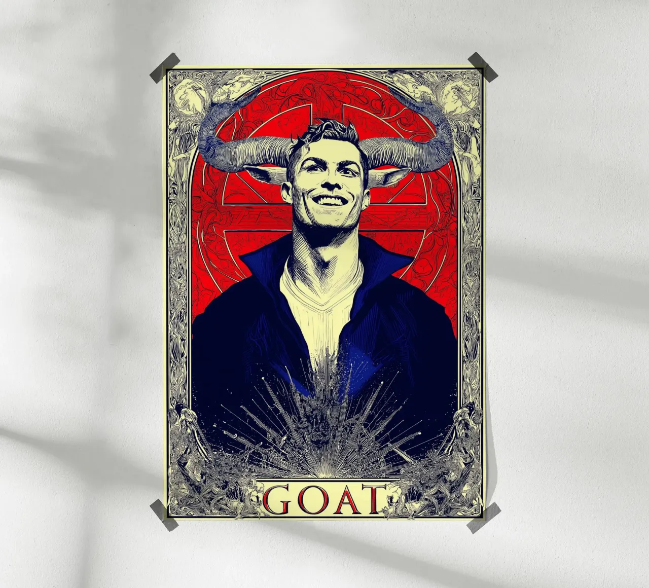 Cristiano Ronaldo poster con telaio in plastica da Stellar Creative
