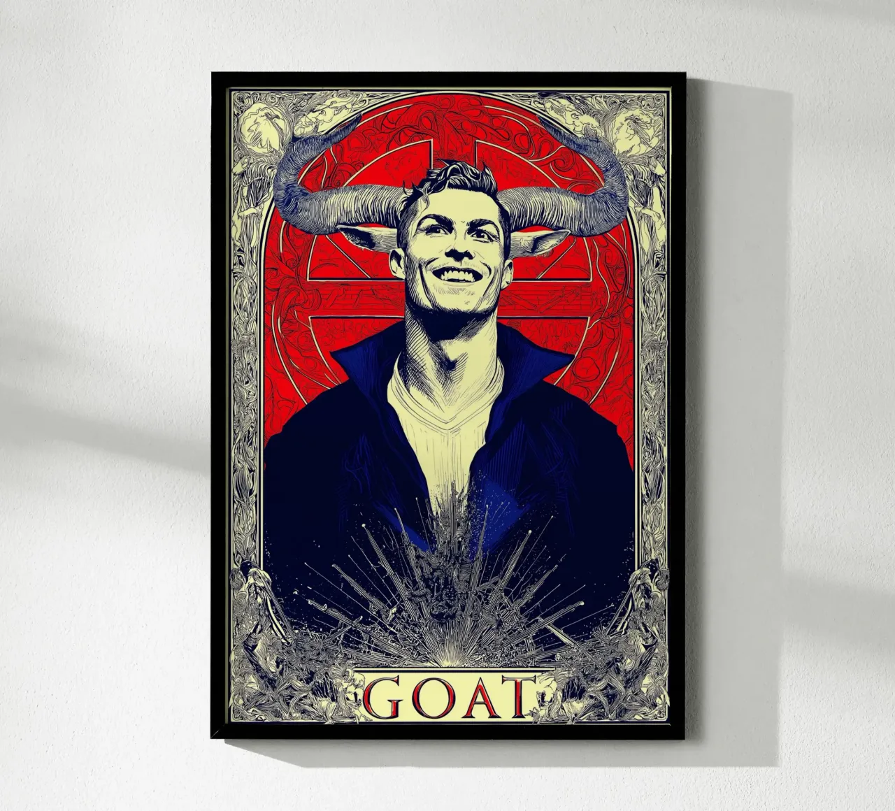 Cristiano Ronaldo poster con telaio in plastica da Stellar Creative