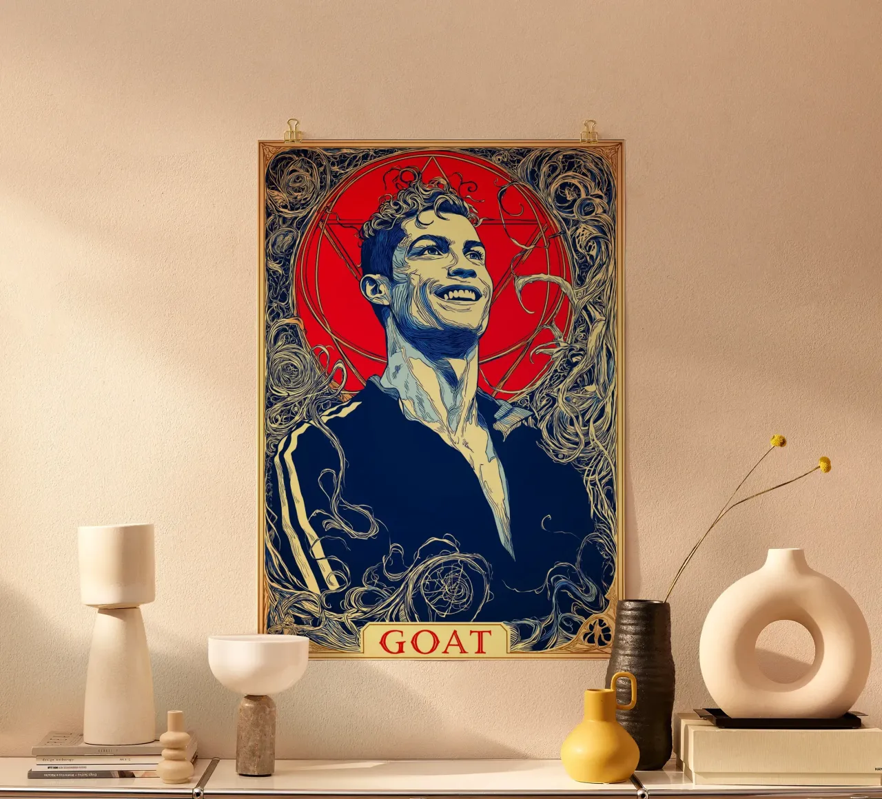 Cristiano Ronaldo poster con telaio in plastica da Stellar Creative