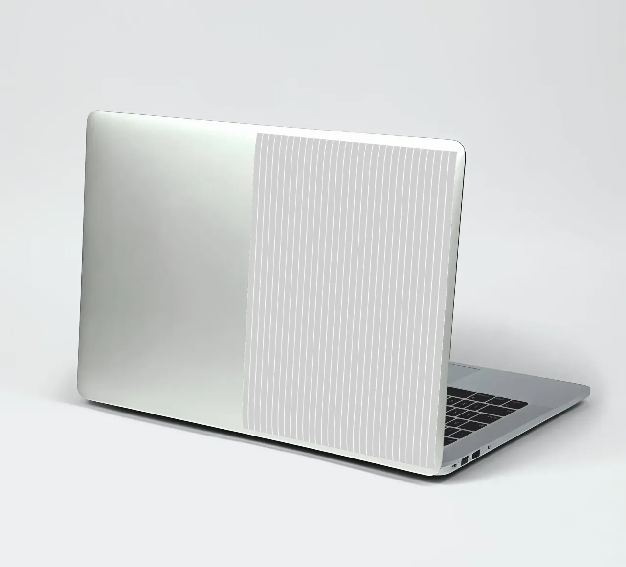 Minimal Basic Classic Nadelstreifen | Weiß auf Hellgrau Sticker von Beauty in Simplicity