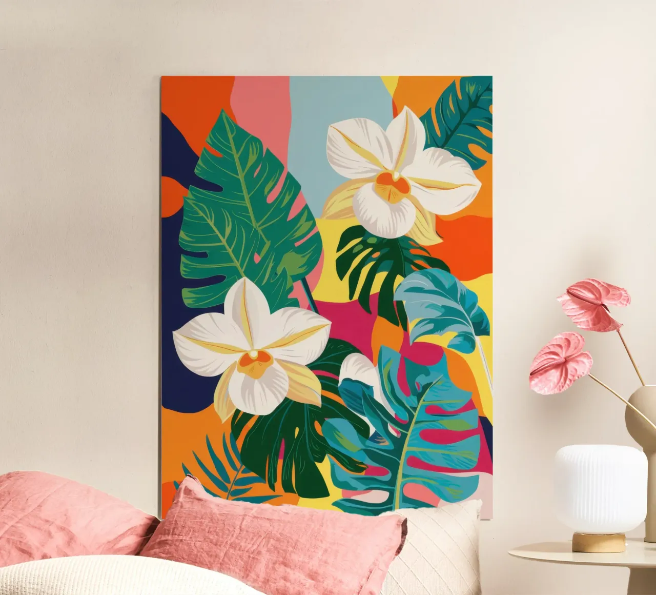 Pristine Plumeria Paradise poster con telaio in alluminio da Nova Glaze