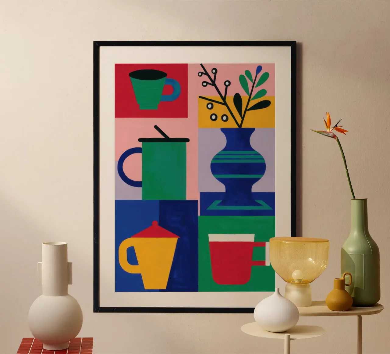 Abstracte mok Harmonie poster van Nova Glaze