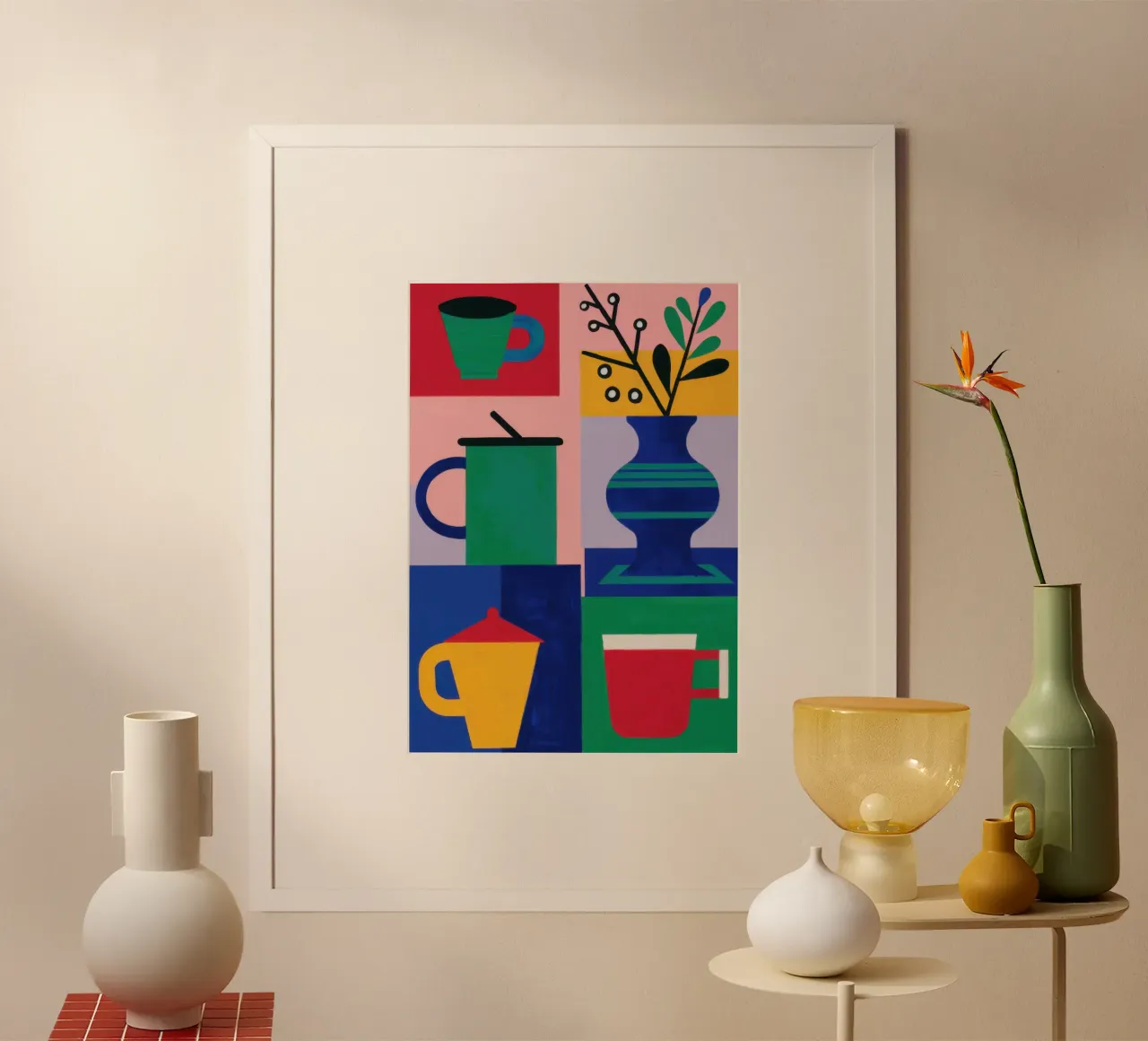 Abstracte mok Harmonie poster van Nova Glaze