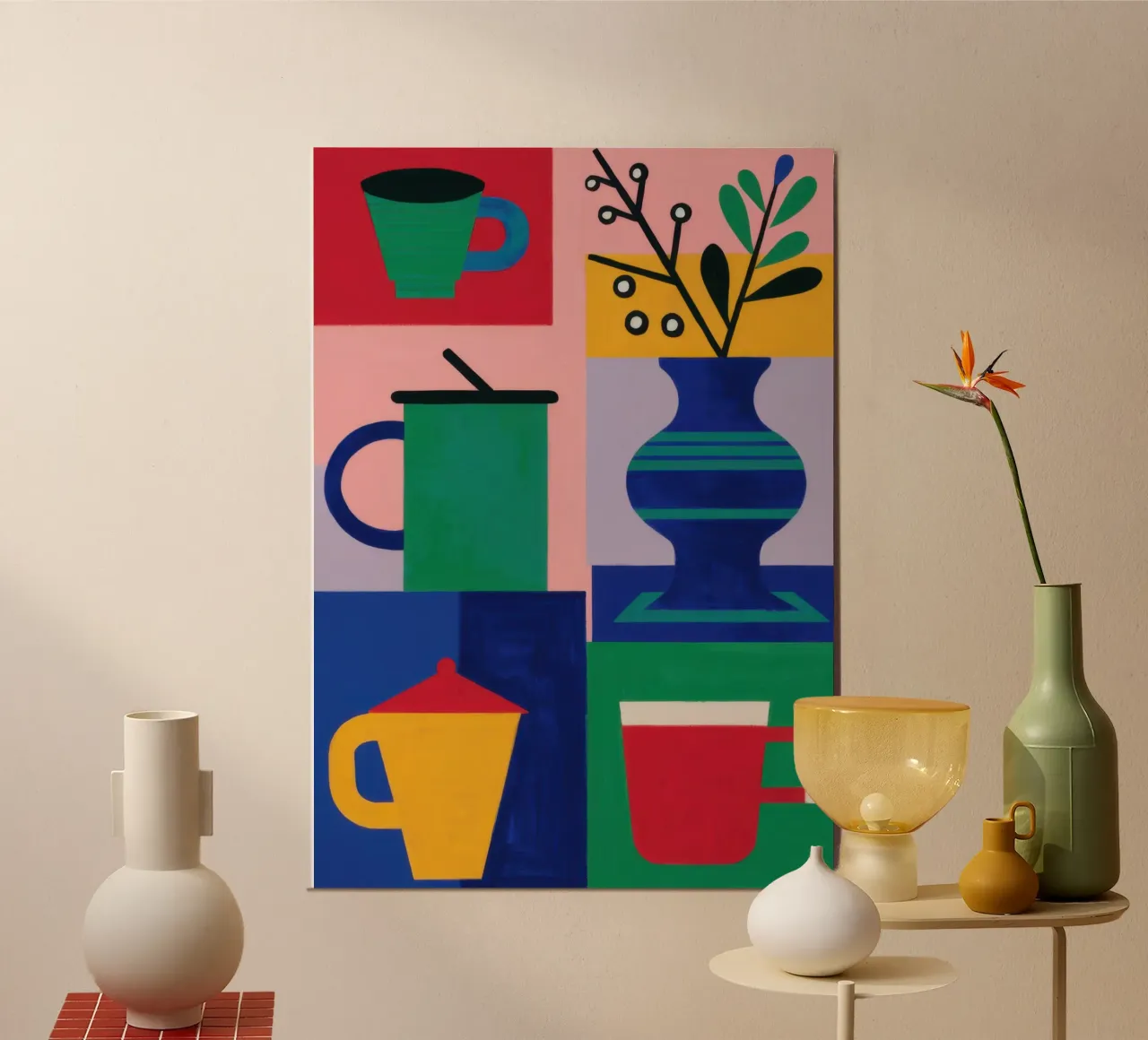 Abstracte mok Harmonie poster van Nova Glaze