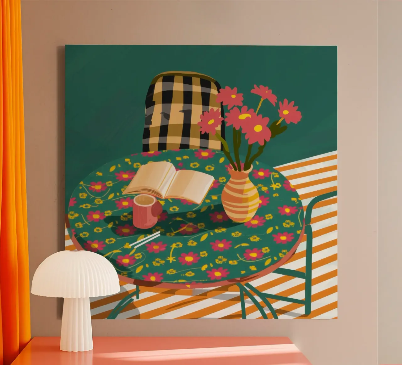 Reading by the Window canvas with Floater frame by Nova Glaze