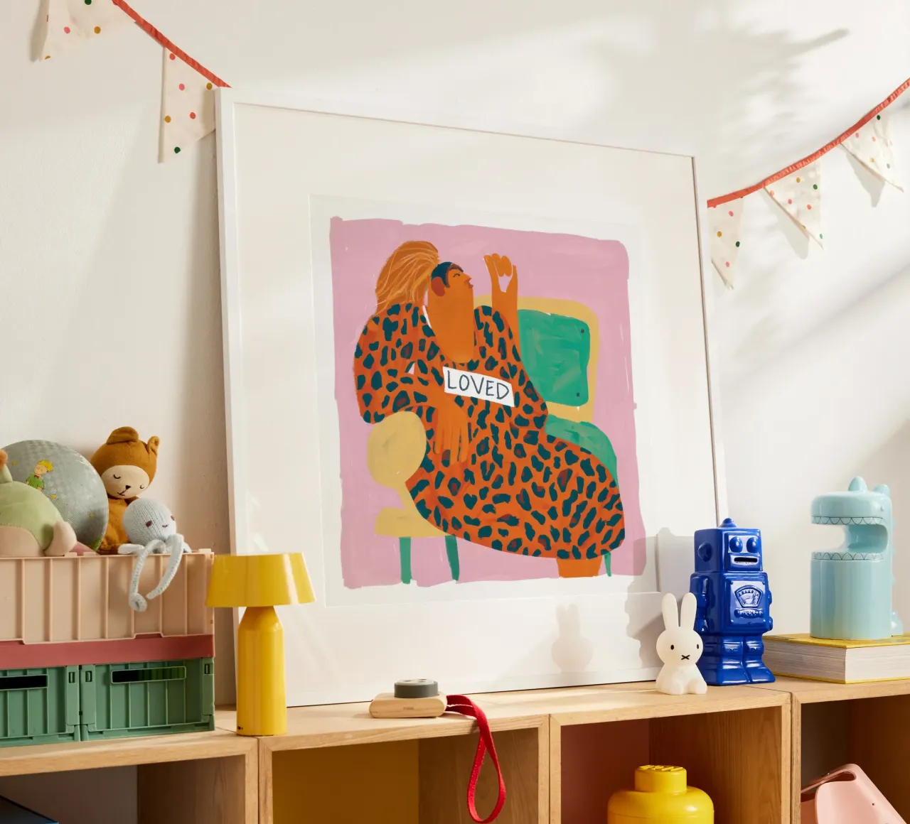 Amore leopardato poster con telaio in alluminio da Scaller Stars