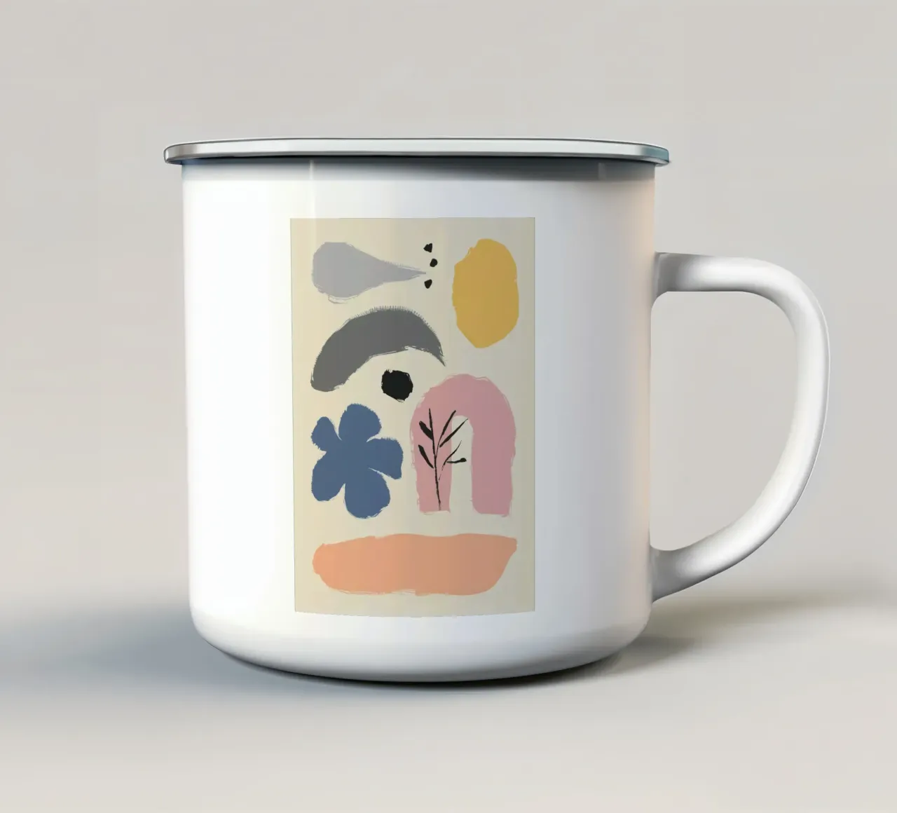 Forme fluide e terrose tazza in smalto da Nova Glaze