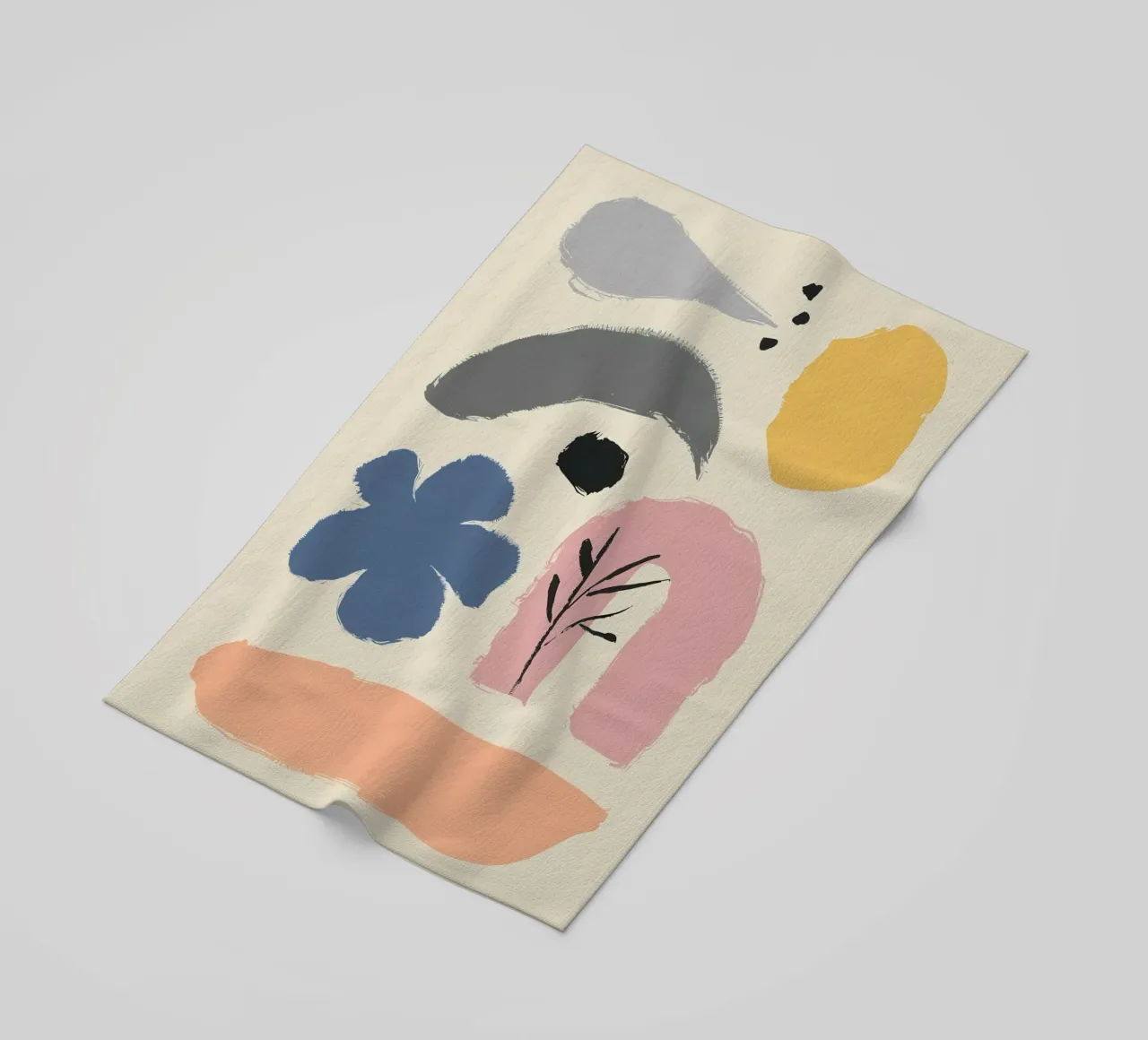 Forme fluide e terrose telo mare da Nova Glaze