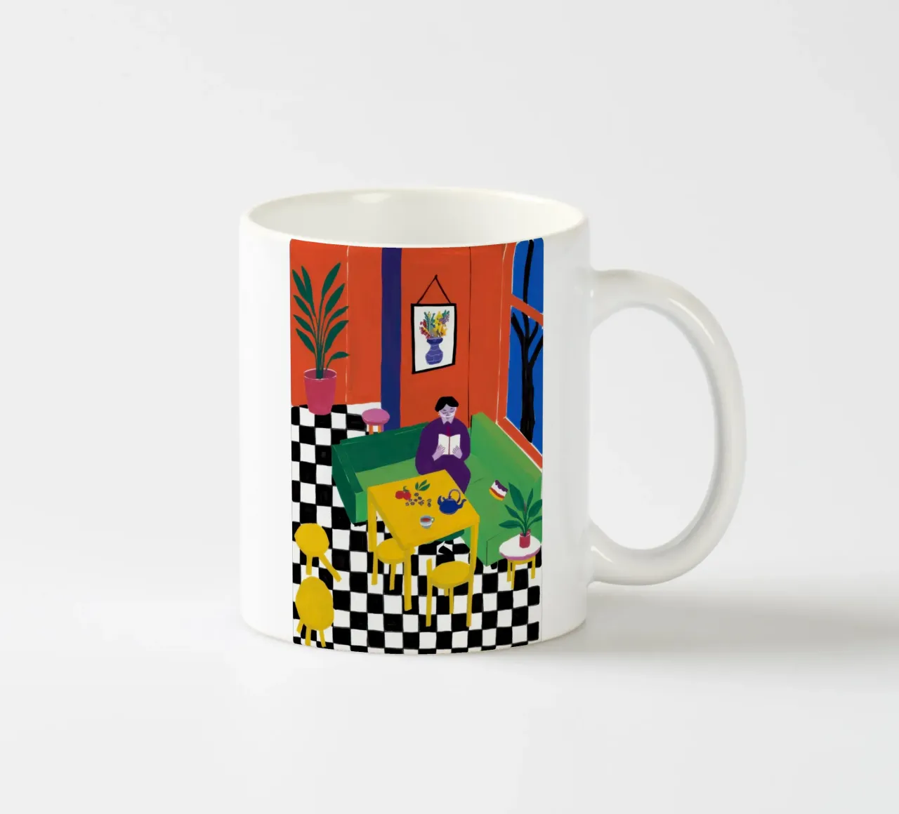 Pavimento a scacchiera tazza in ceramica da Nova Glaze