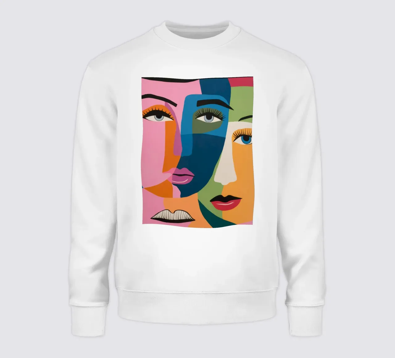 Fusione di volti cubisti felpa da Snow Mist