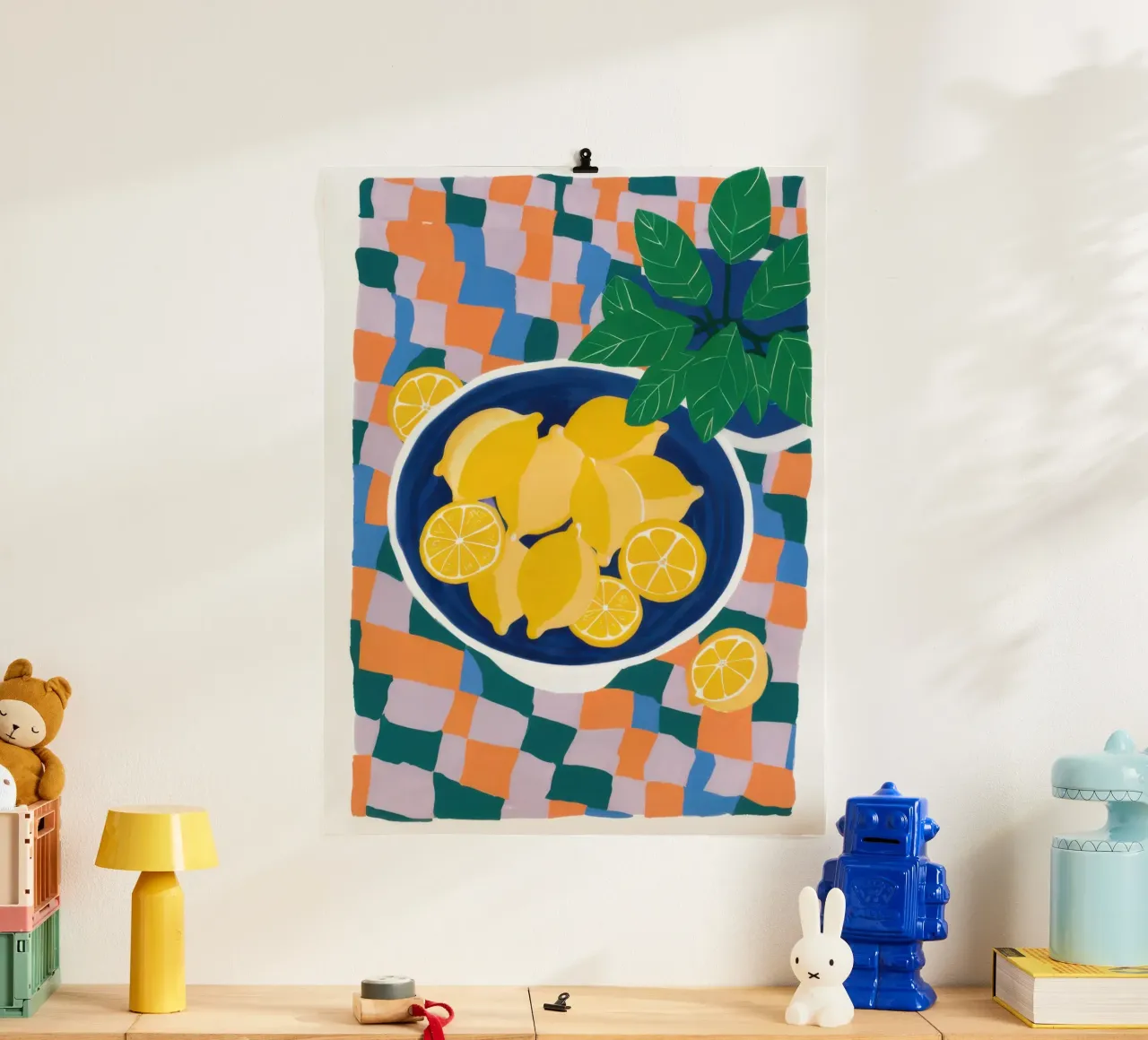 Semplicità della ciotola di limone poster con telaio in alluminio da Nova Glaze