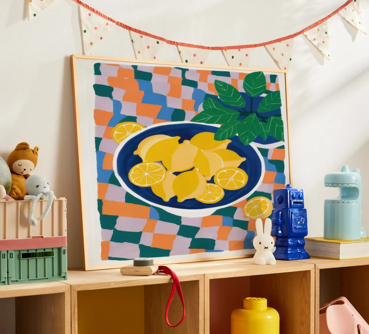 Semplicità della ciotola di limone poster con telaio in alluminio da Nova Glaze