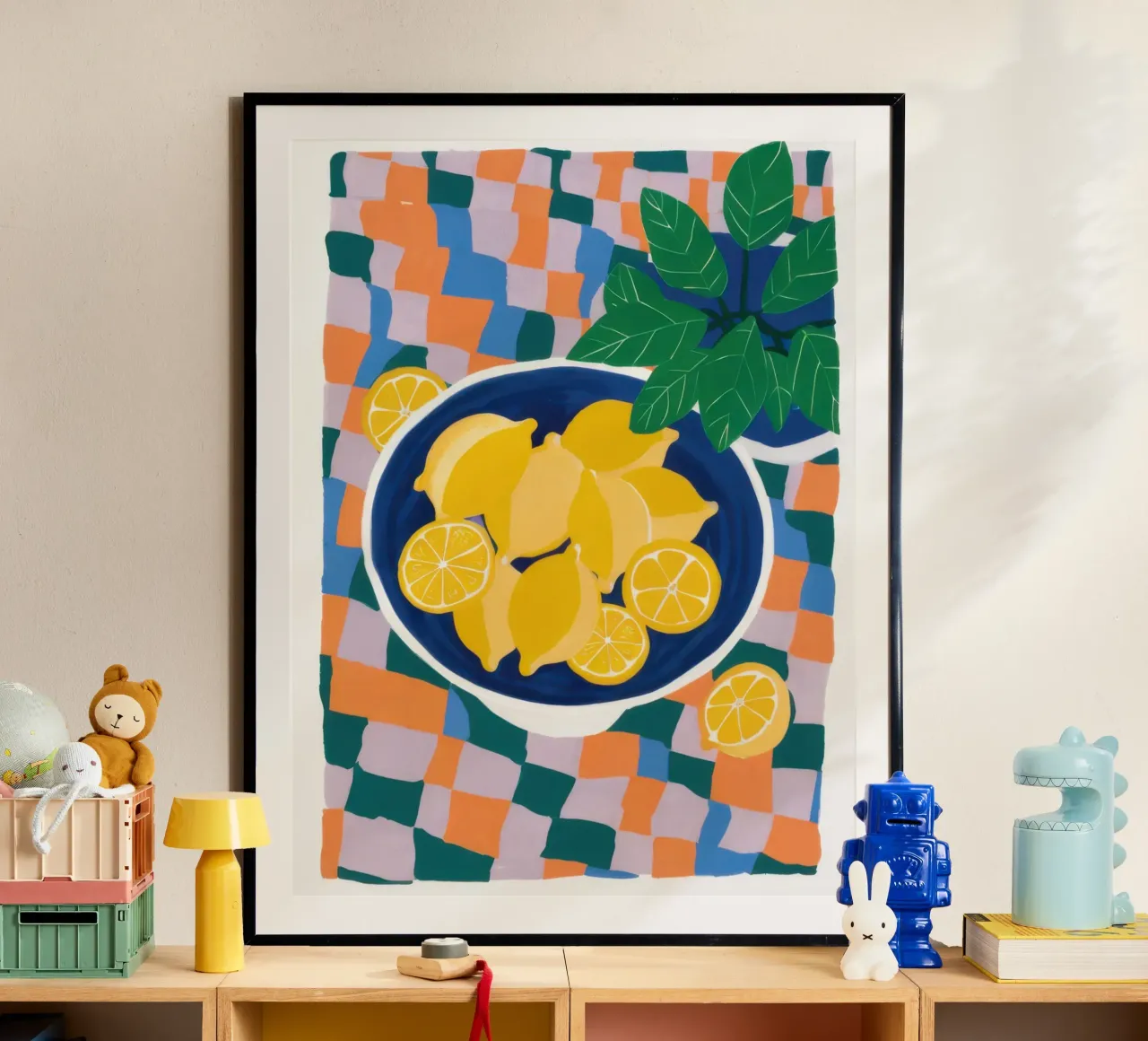 Semplicità della ciotola di limone poster con telaio in alluminio da Nova Glaze