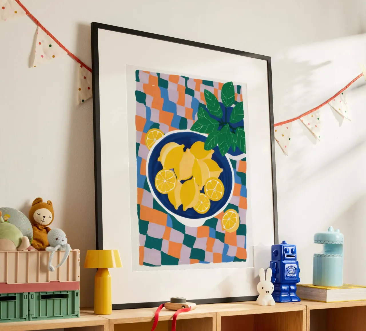 Semplicità della ciotola di limone poster con telaio in alluminio da Nova Glaze