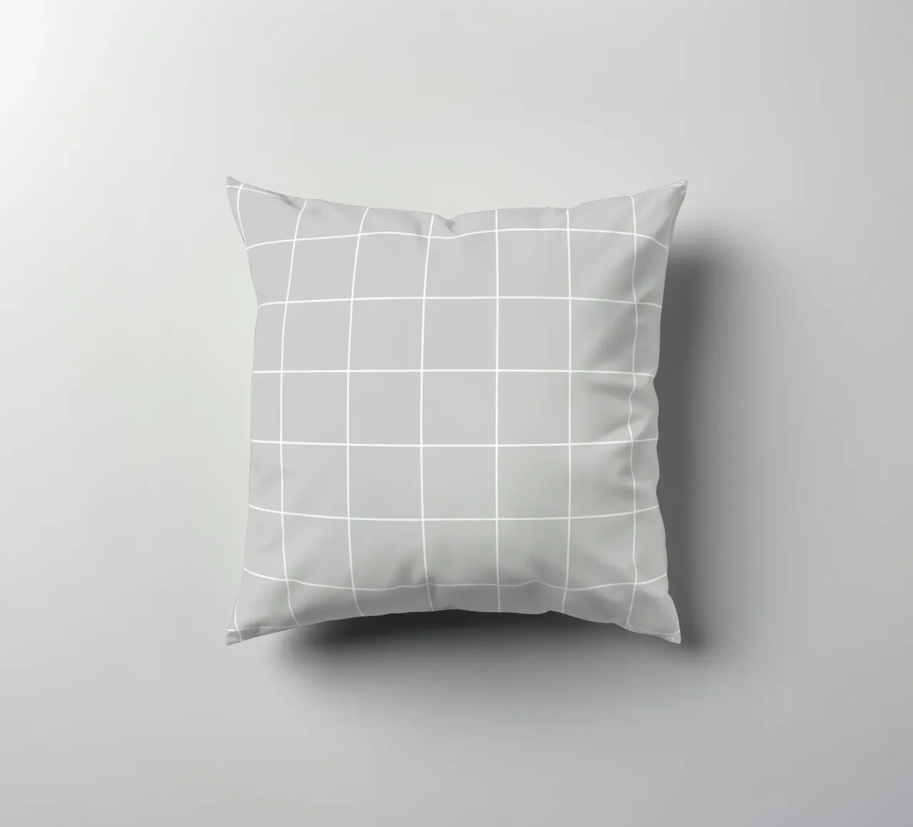Minimal Basic Classic Big Grid | Bianco su grigio chiaro cuscino da Beauty in Simplicity