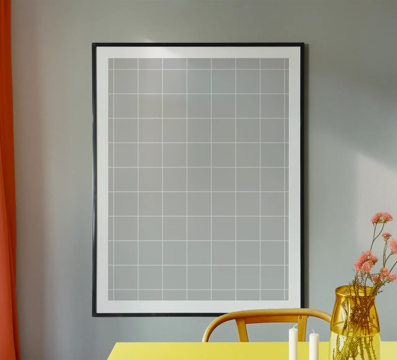 Minimal Basic Klassiek Groot Raster | Wit op Lichtgrijs hahnemühle van Beauty in Simplicity