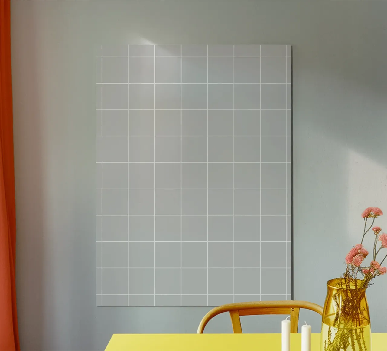 Minimal Basic Klassiek Groot Raster | Wit op Lichtgrijs hahnemühle van Beauty in Simplicity