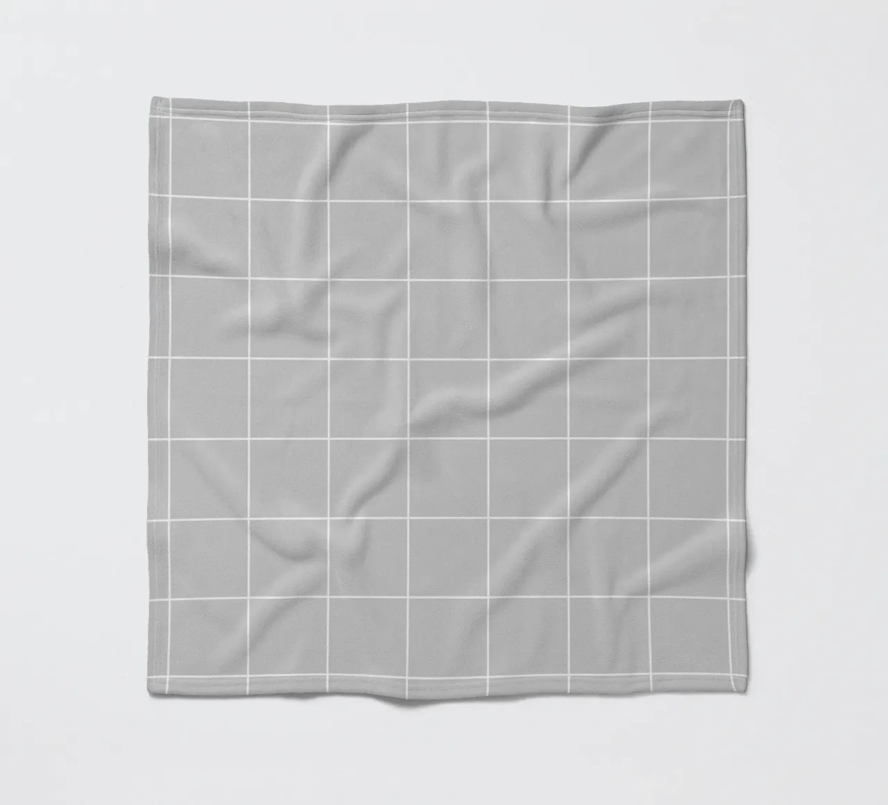 Minimal Basic Klassiek Groot Raster | Wit op Lichtgrijs fleecedeken van Beauty in Simplicity