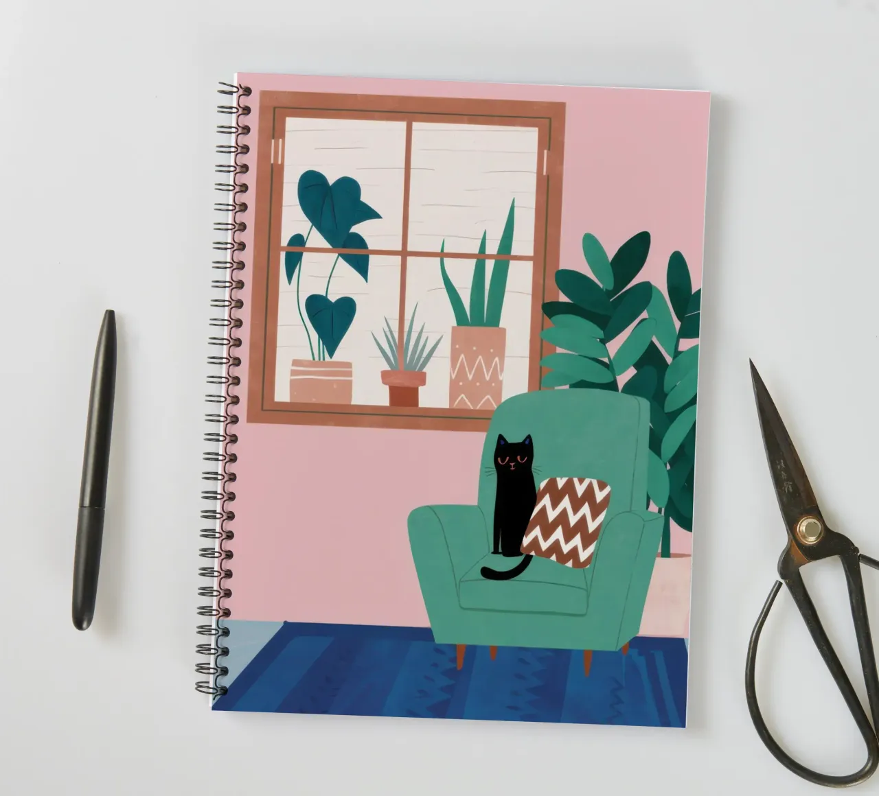 Window Reading Nook spiral notebook by Snow Mist