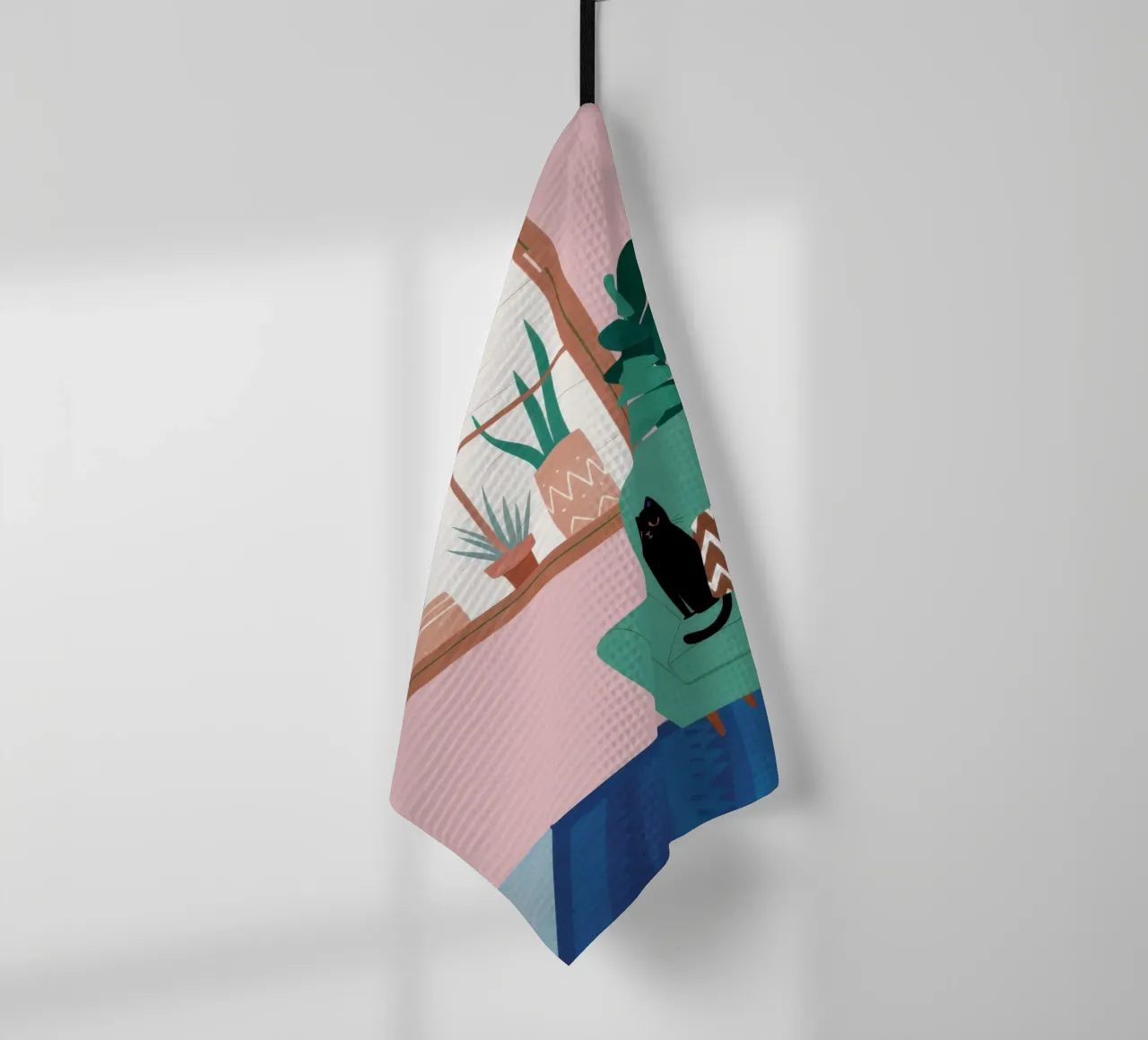 Window Reading Nook tea towel by Snow Mist