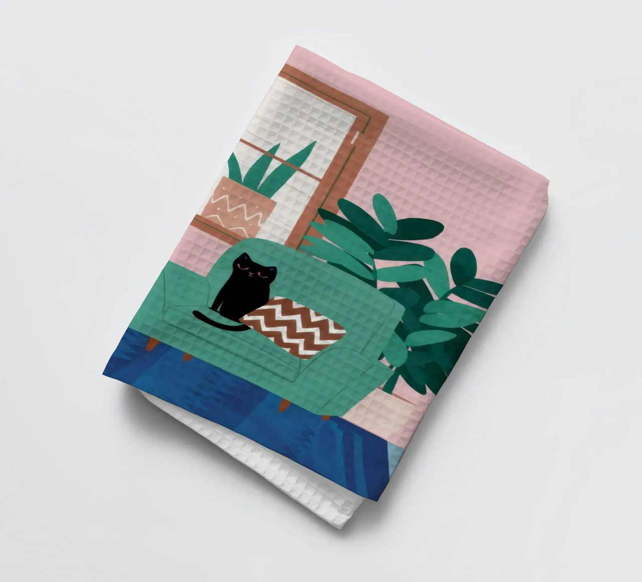 Window Reading Nook tea towel by Snow Mist