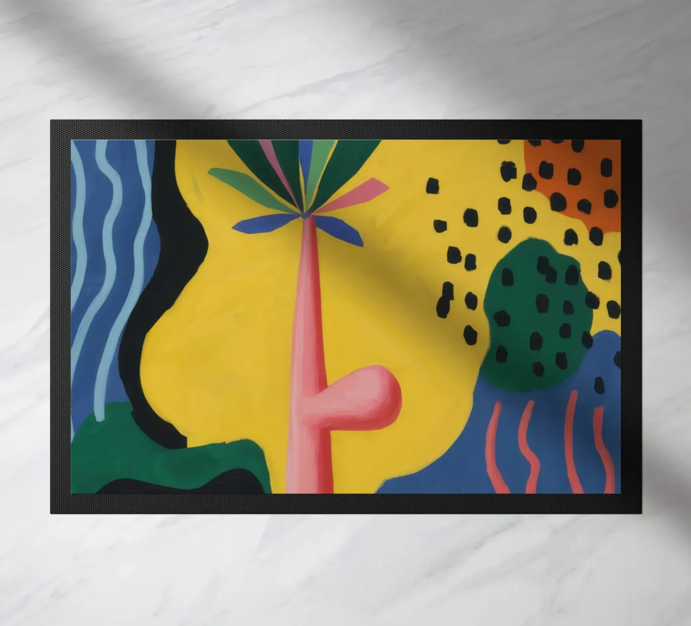 Vibrant Abstract Forms doormat by Nova Glaze