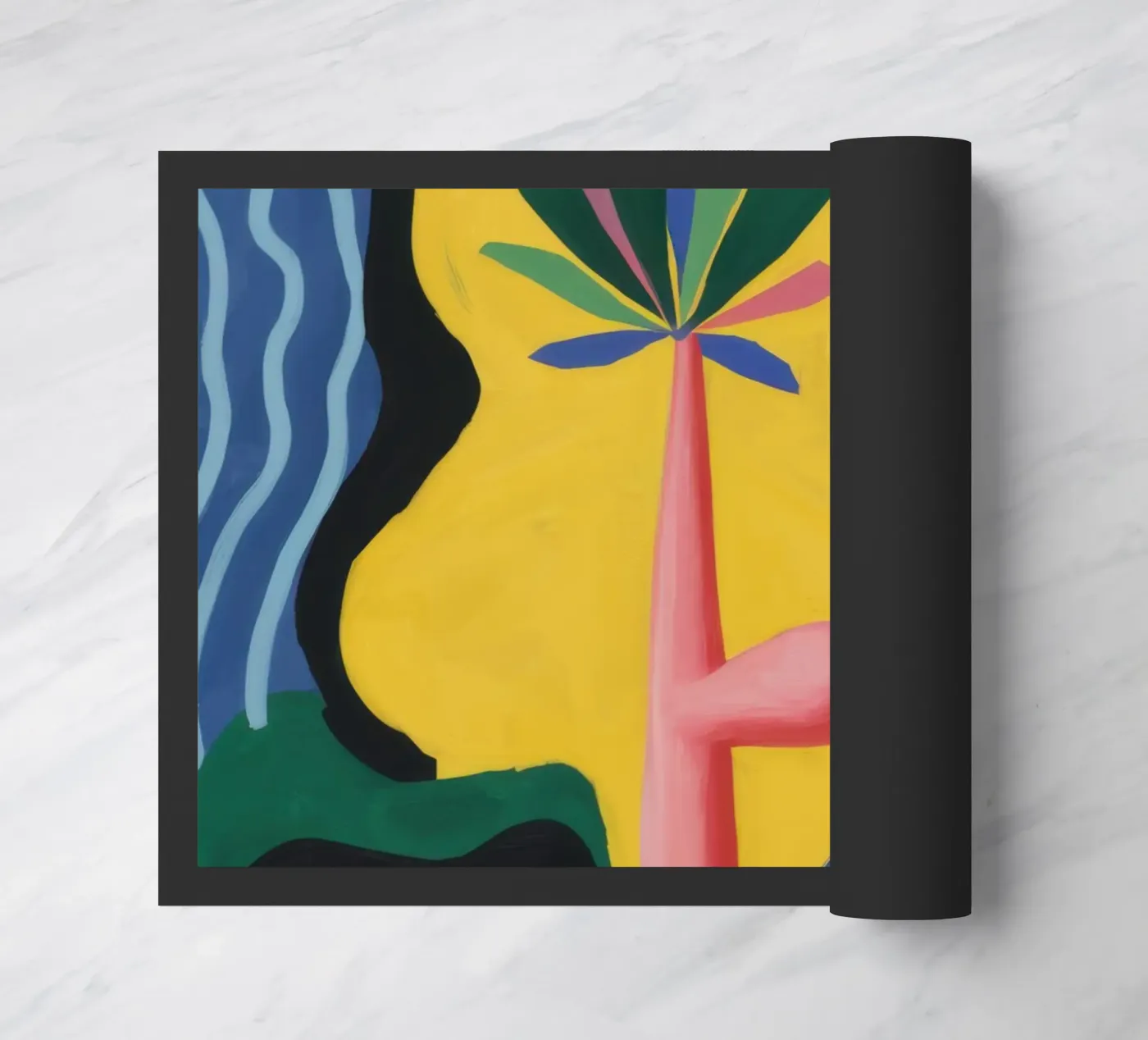 Vibrant Abstract Forms doormat by Nova Glaze