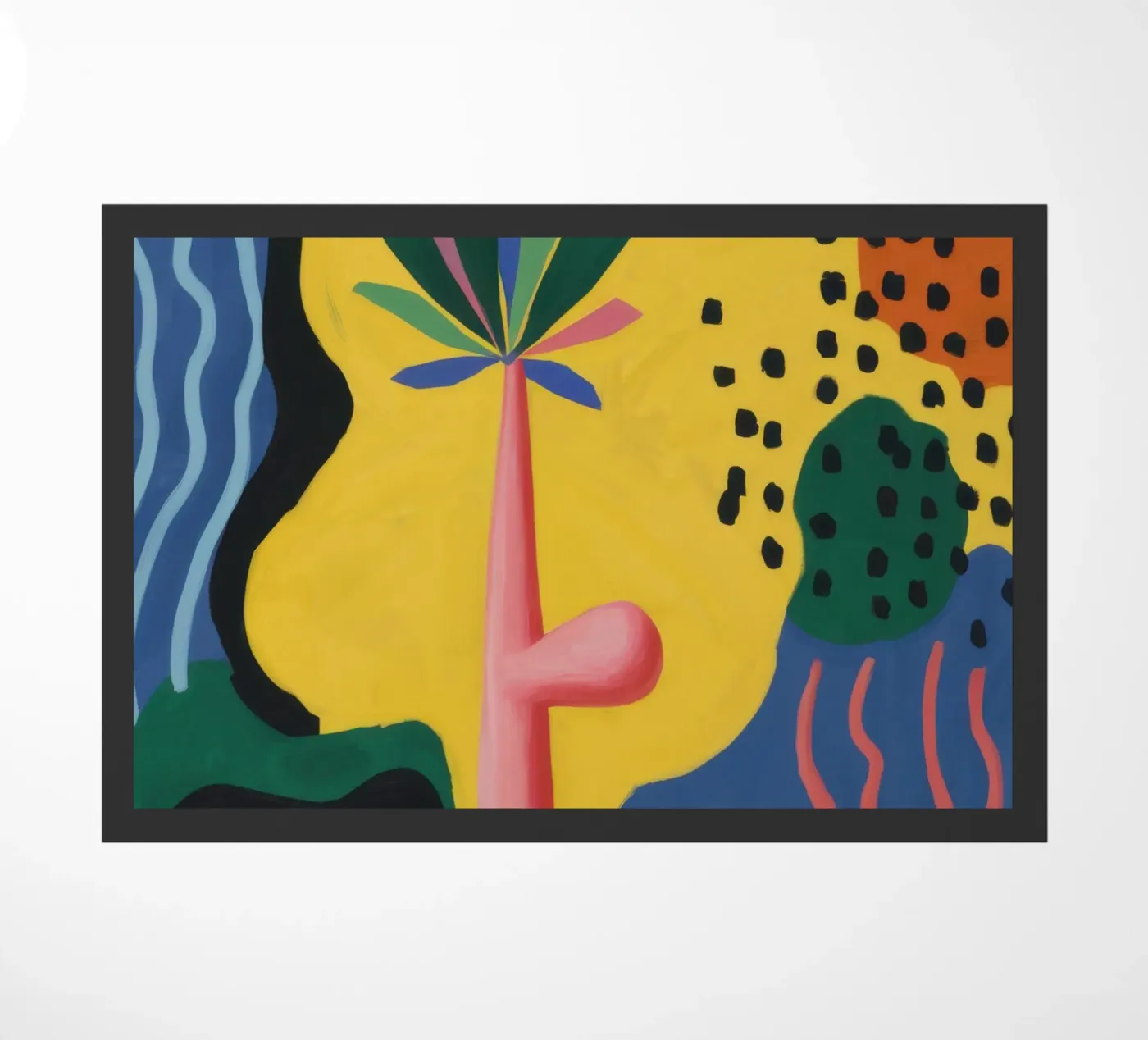 Vibrant Abstract Forms doormat by Nova Glaze