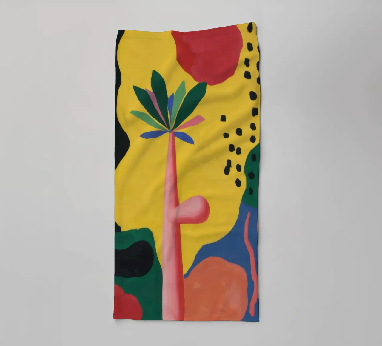 Vibrant Abstract Forms towel by Nova Glaze