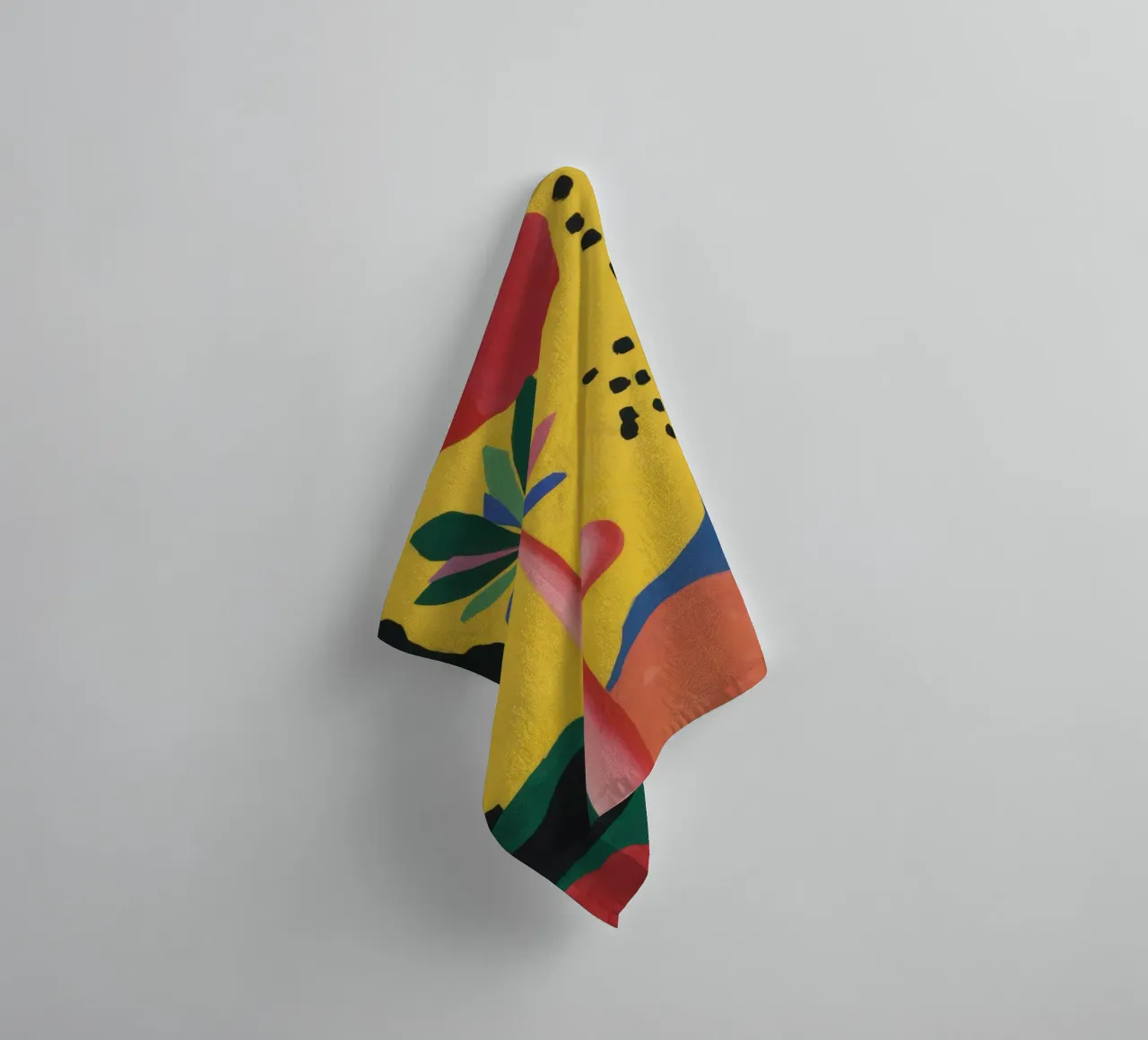 Vibrant Abstract Forms towel by Nova Glaze