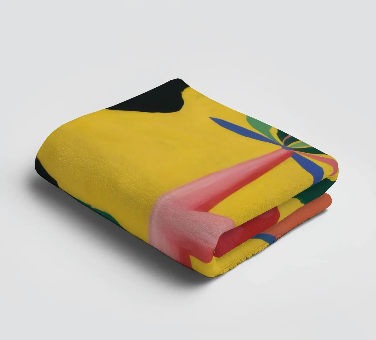 Vibrant Abstract Forms towel by Nova Glaze