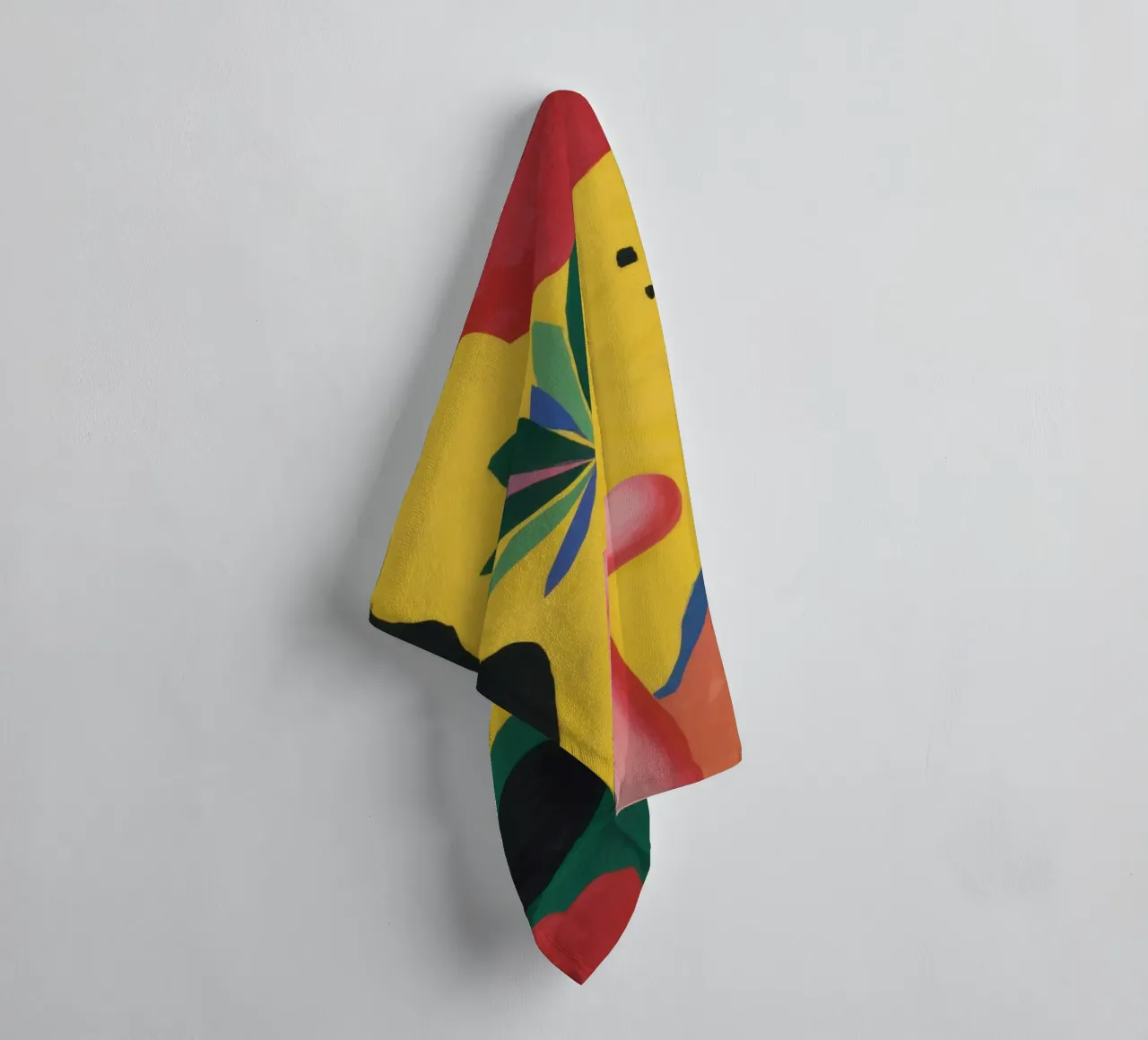 Vibrant Abstract Forms towel by Nova Glaze