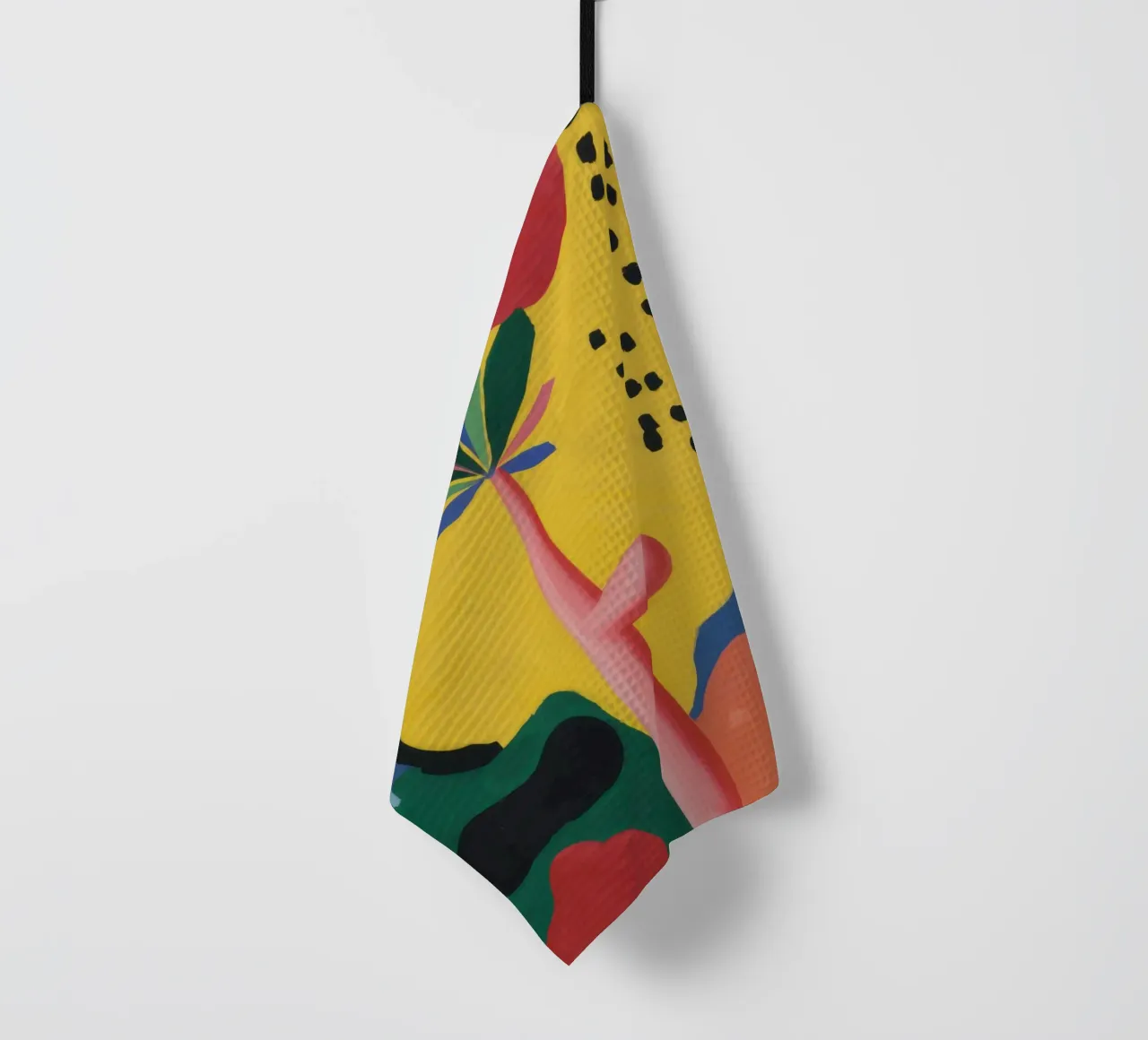 Vibrant Abstract Forms tea towel by Nova Glaze