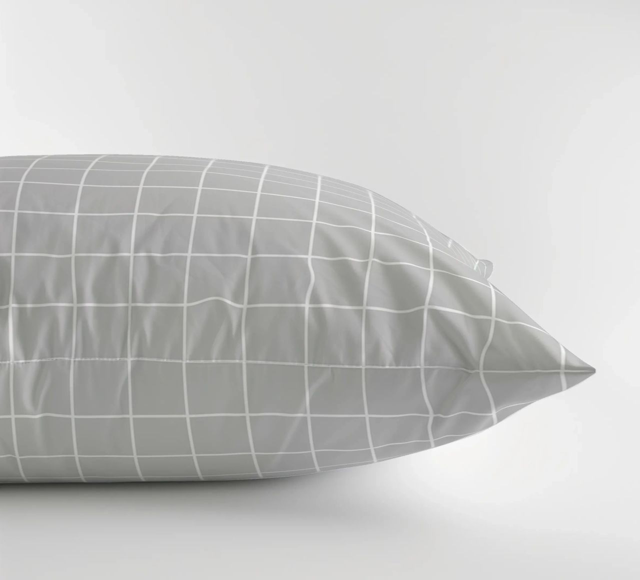Griglia di base classica minimale | Bianco su grigio chiaro cuscino da Beauty in Simplicity