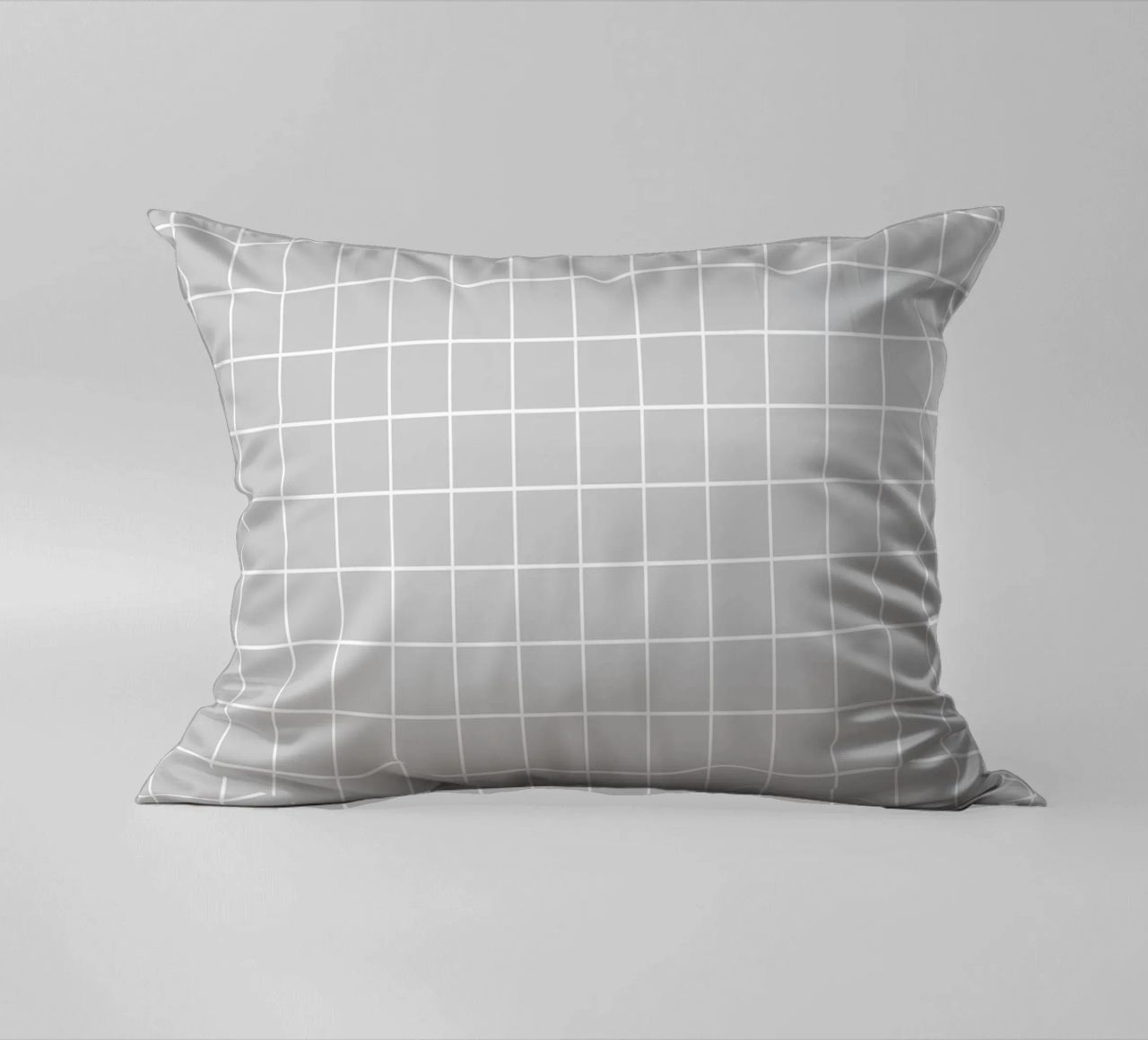 Griglia di base classica minimale | Bianco su grigio chiaro cuscino da Beauty in Simplicity