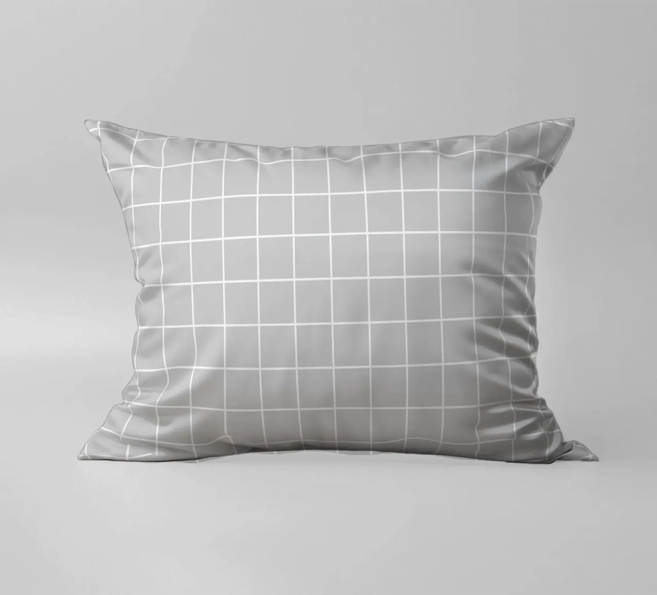 Griglia di base classica minimale | Bianco su grigio chiaro cuscino da Beauty in Simplicity