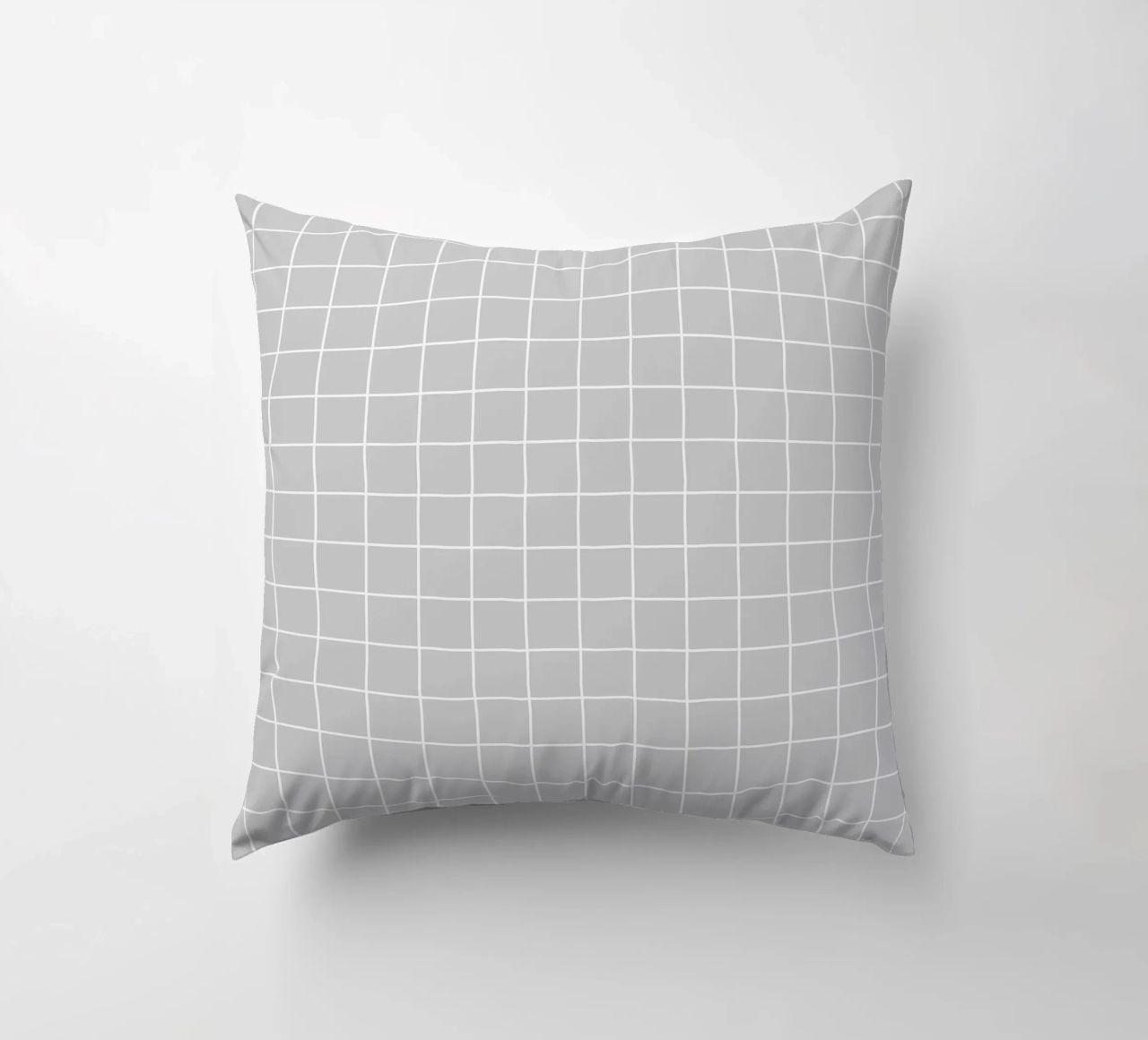 Griglia di base classica minimale | Bianco su grigio chiaro cuscino da Beauty in Simplicity