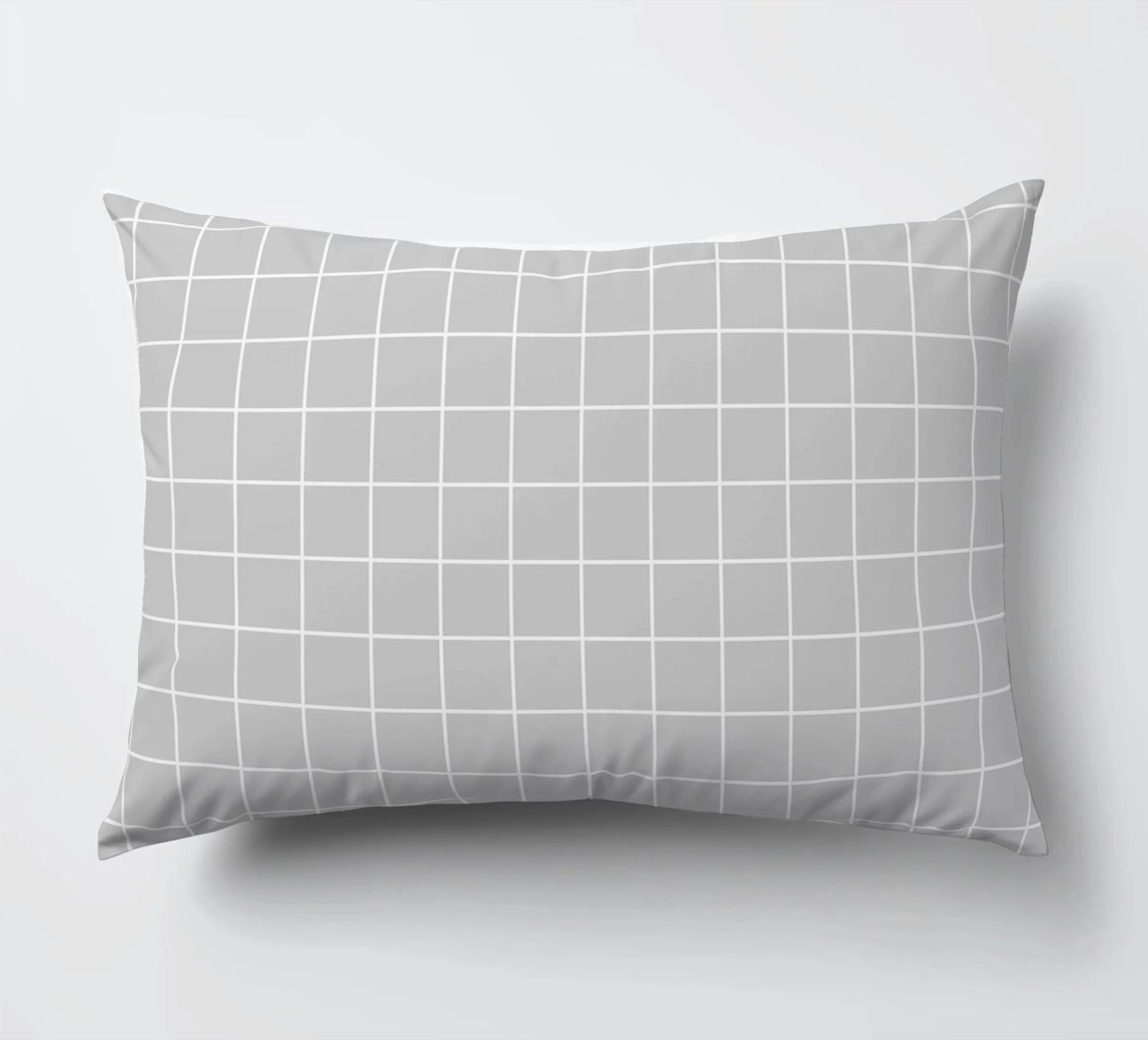 Griglia di base classica minimale | Bianco su grigio chiaro cuscino da Beauty in Simplicity